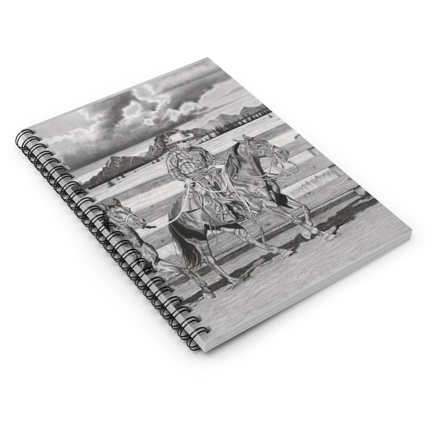 Spiral Notebook, Capturing the Spirit of the West, Journal for Equestrian Lovers, Western Art Gift, Cowpoke Writing Pad