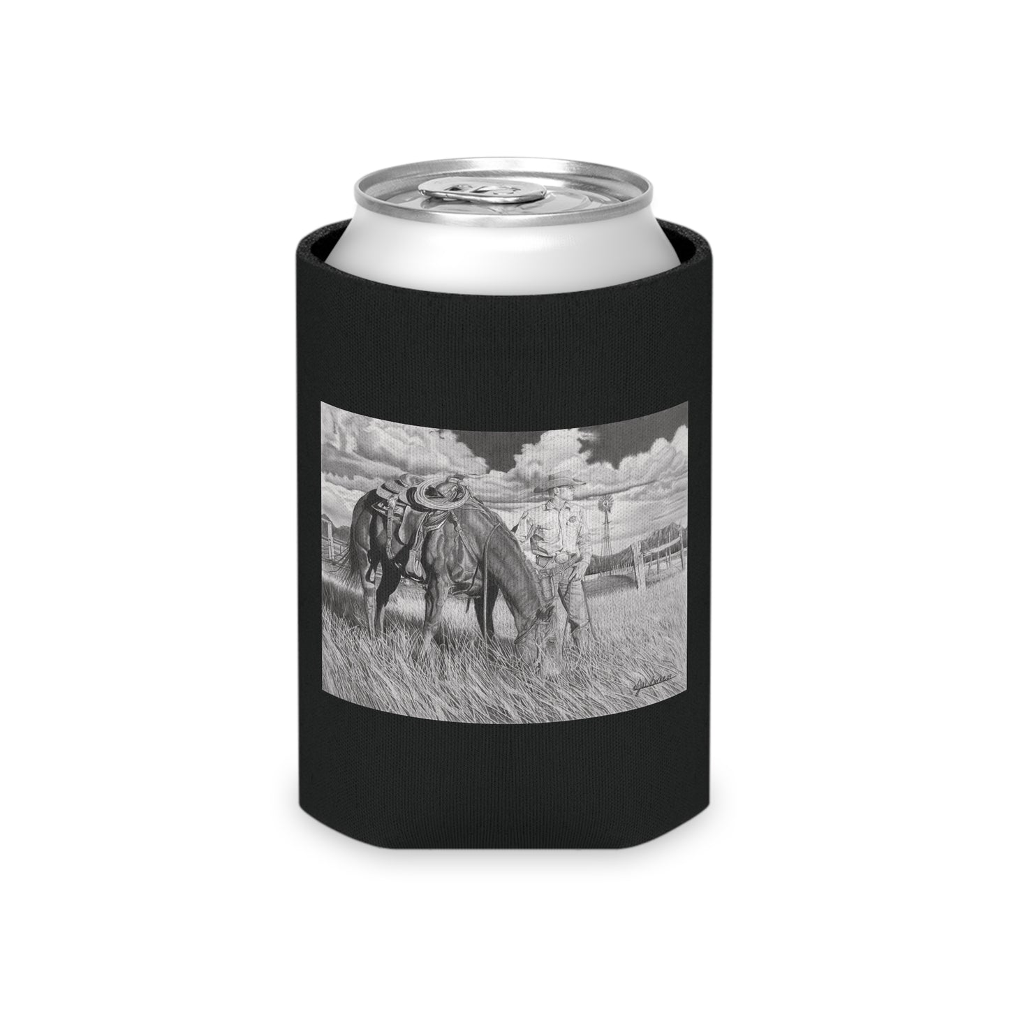 Young Cowboy Dream, Rustic Cowboy Can Cooler, Western Beverage Sleeve, Outdoor Party Gear, Country-Themed Drink Holder, Ideal for BBQs & Tailgates
