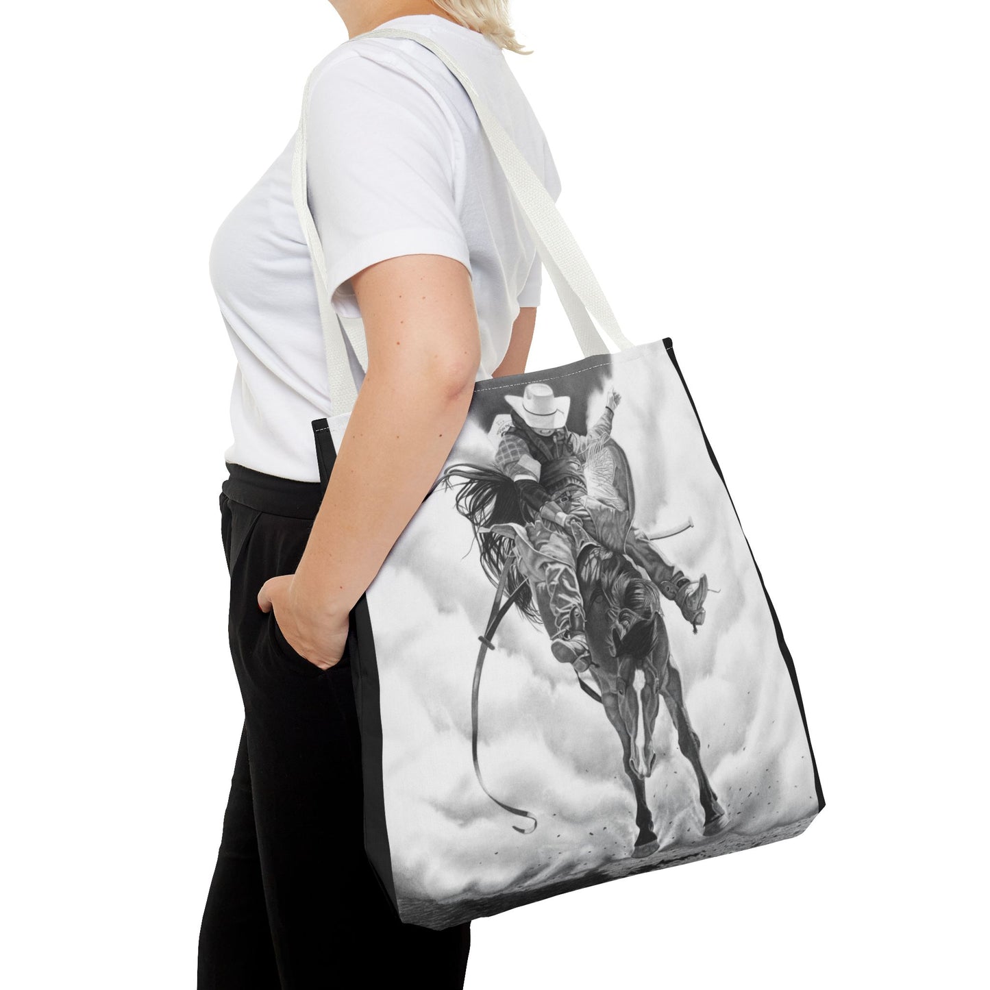 "Storm a Brewing"  Tote Bag, Western Style Shopping Tote, Equestrian Gift, Farmhouse Decor, Horse Lover Accessory