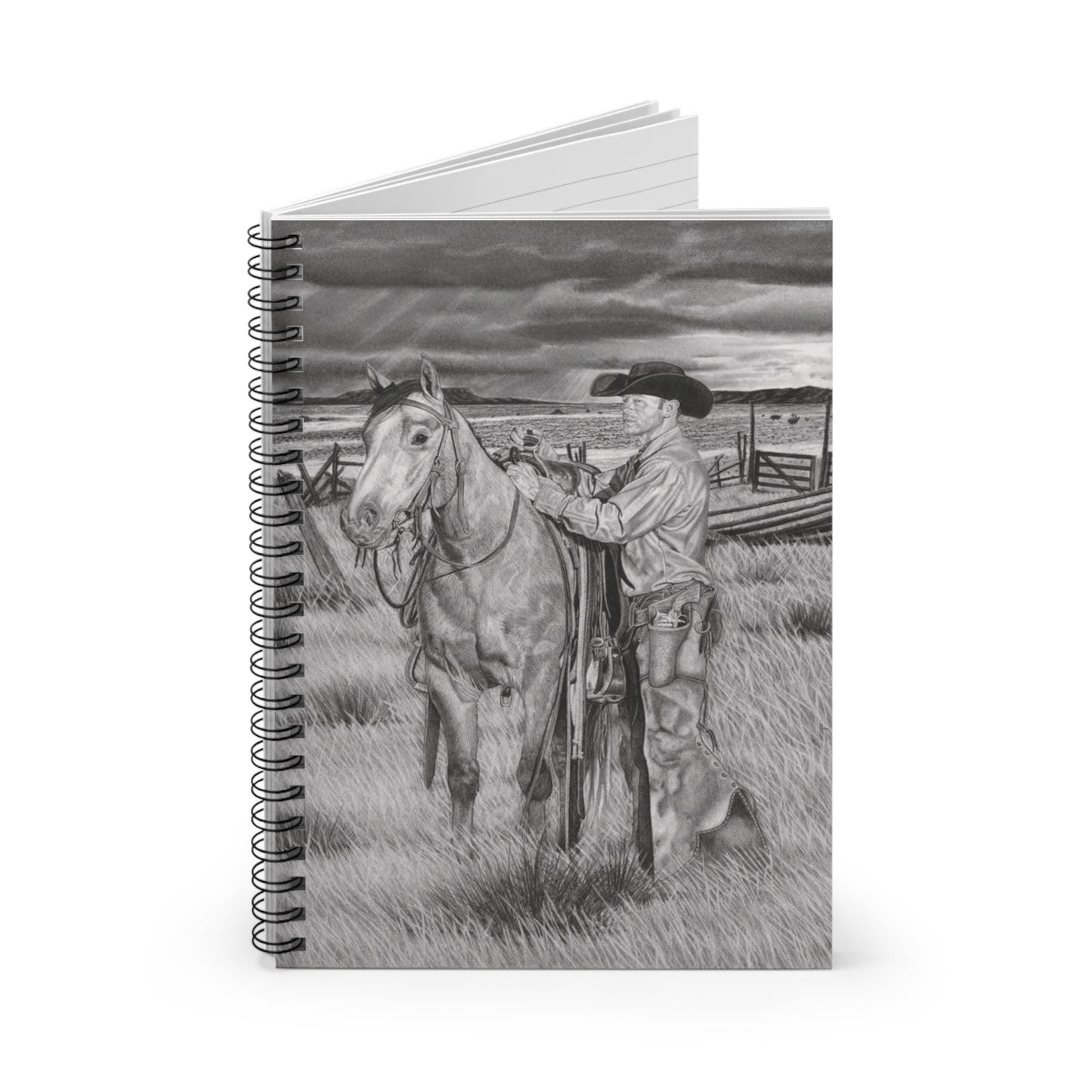 Spiral Notebook, Capturing the Spirit of the West, Journal for Equestrian Lovers, Western Art Gift, Cowpoke Writing Pad