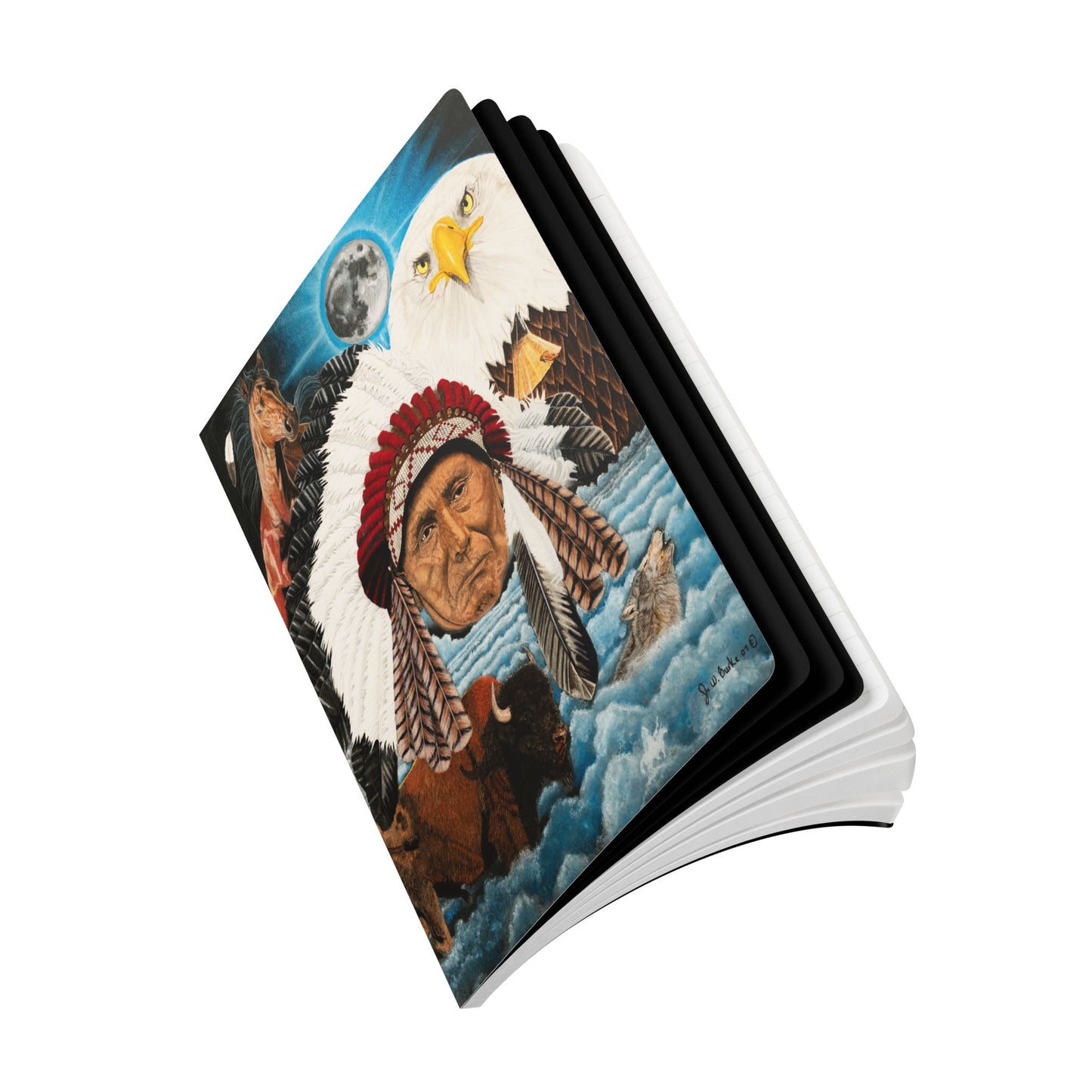 Softcover Journal, Notebook for Writing, Artistic Gift, Travel Journal, Eco-Friendly Stationery, Unique Artwork