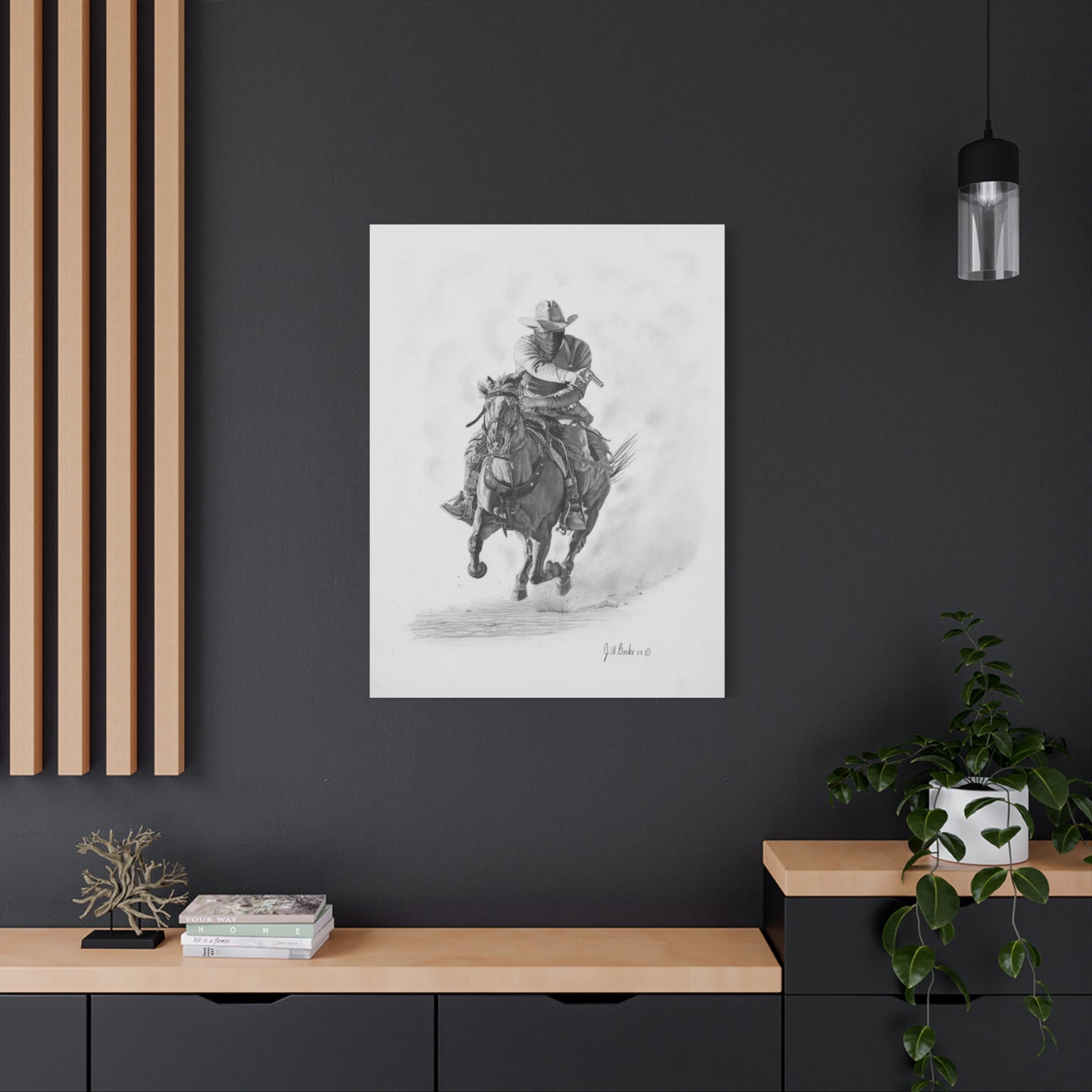 "Bandit " Western art on canvas