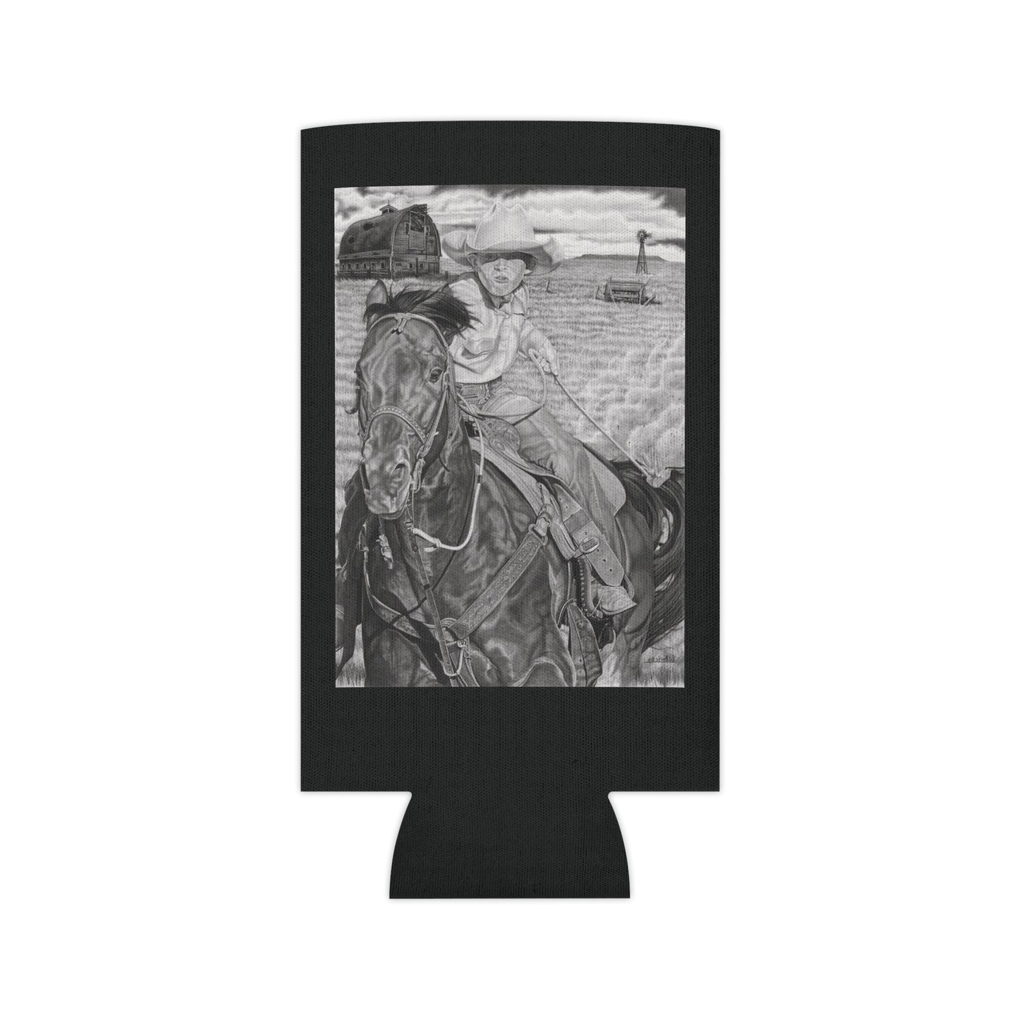 Can Cooler, Western Beverage Sleeve, Outdoor Party Gear, Country-Themed Drink Holder, Ideal for BBQs & Tailgates