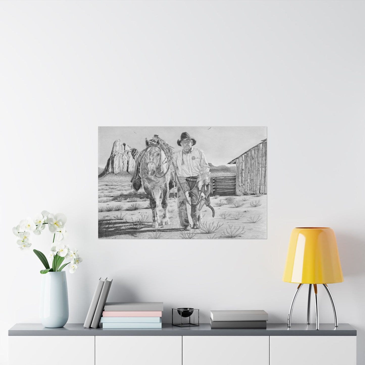Art Print | Western Decor | Framed Wall Art, Matte Horizontal Posters, Country Home, Gift for Horse Lovers