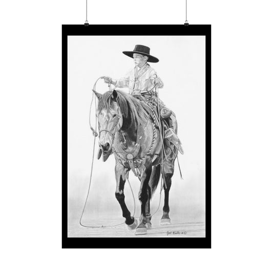 Art Print, Rustic Home Decor, Matte Poster for Horse Lovers, Vintage Rodeo Wall Art, Gift for Cowboy Enthusiasts