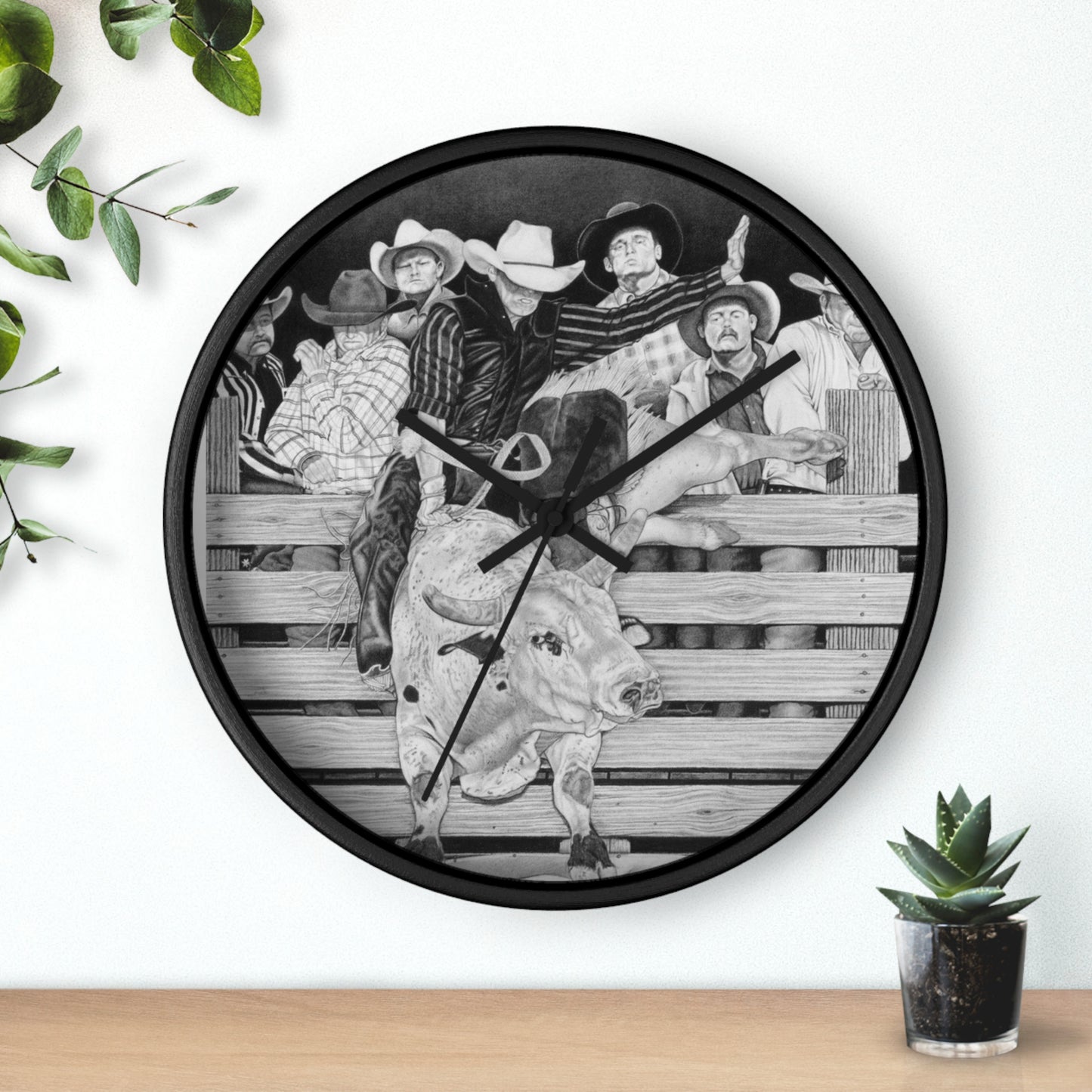 Wall Clock, Vintage Farmhouse Decor, Western Theme Timepiece, Country Home Accent, Horse Lover Gift, Unique Wall Art