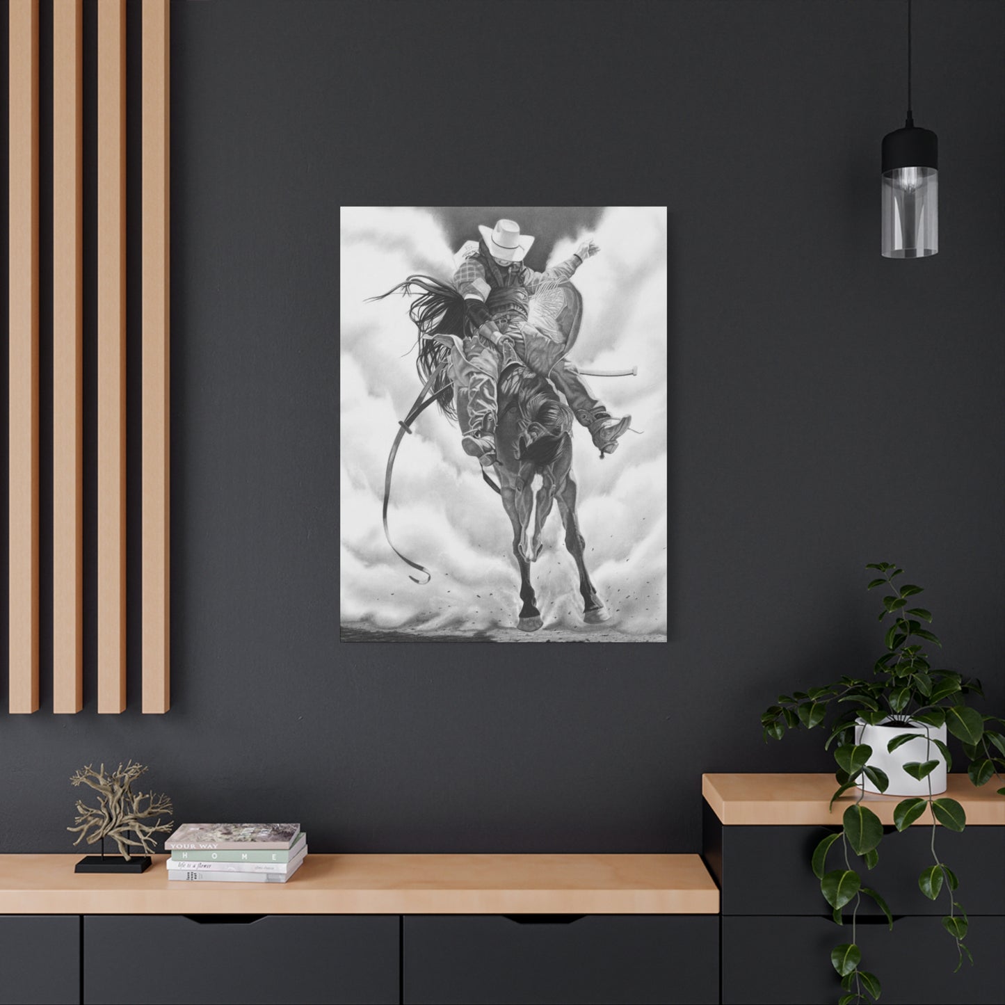 Art on canvas, western style, farmhouse