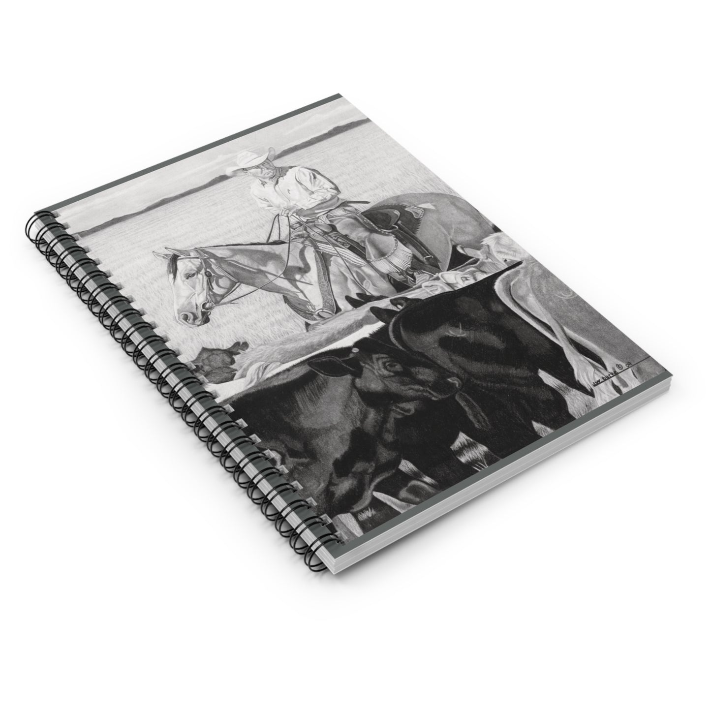Spiral Notebook Capturing the Spirit of the West, Journal for Equestrian Lovers, Western Art Gift, Cowpoke Writing Pad