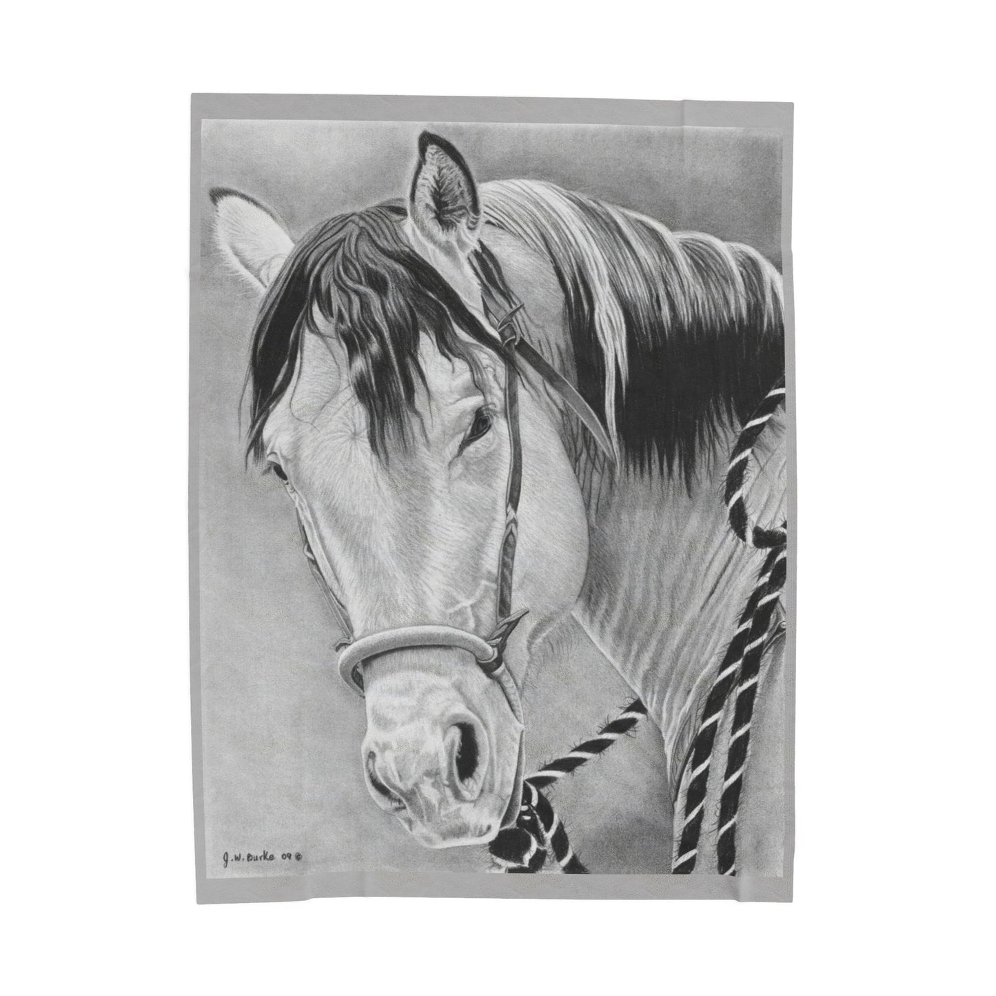 Velveteen Plush Blanket | Western Decor, Gift for Horse Lovers, Camping Blanket, Soft Throw, Farmhouse Style
