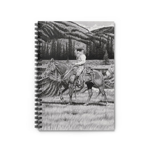 "Still Day on the Trail"  Espiral Notebook - Capturing the Spirit of the West, Journal for Equestrian Lovers, Western Art Gift, Cowpoke Writing Pad, [...]
