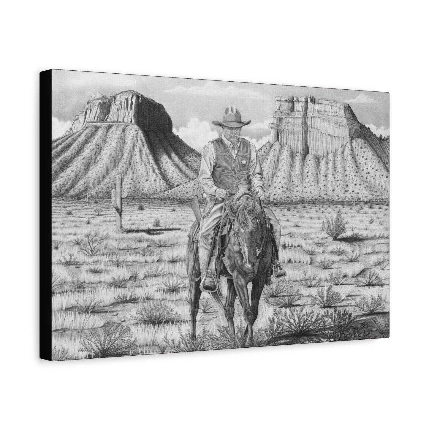 "On The Outlaw Trail" western art on canvas