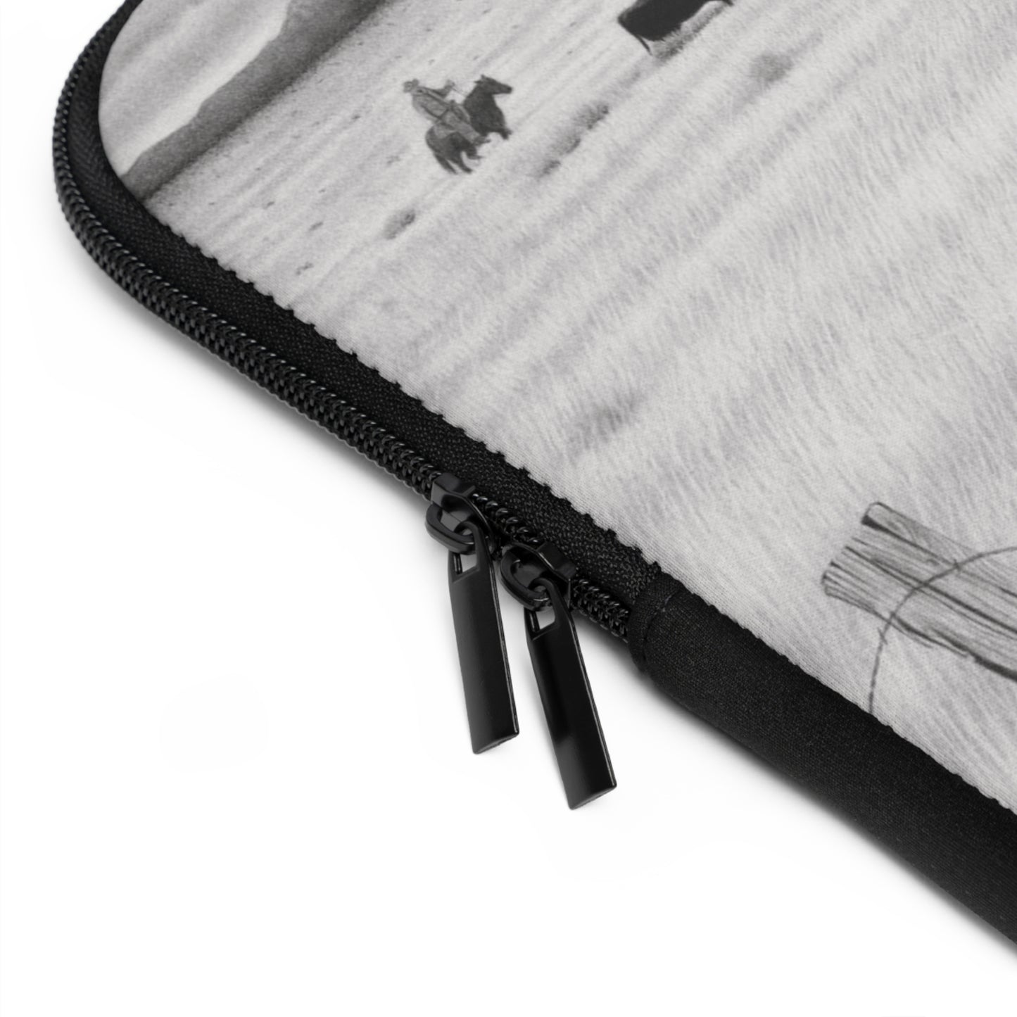 "The Passing Storm" Rustic Cowboy Laptop Sleeve, Western Cowpoke Case, Unique Gift for Ranch Lovers, Rodeo Accessories, Durable Tech Cover