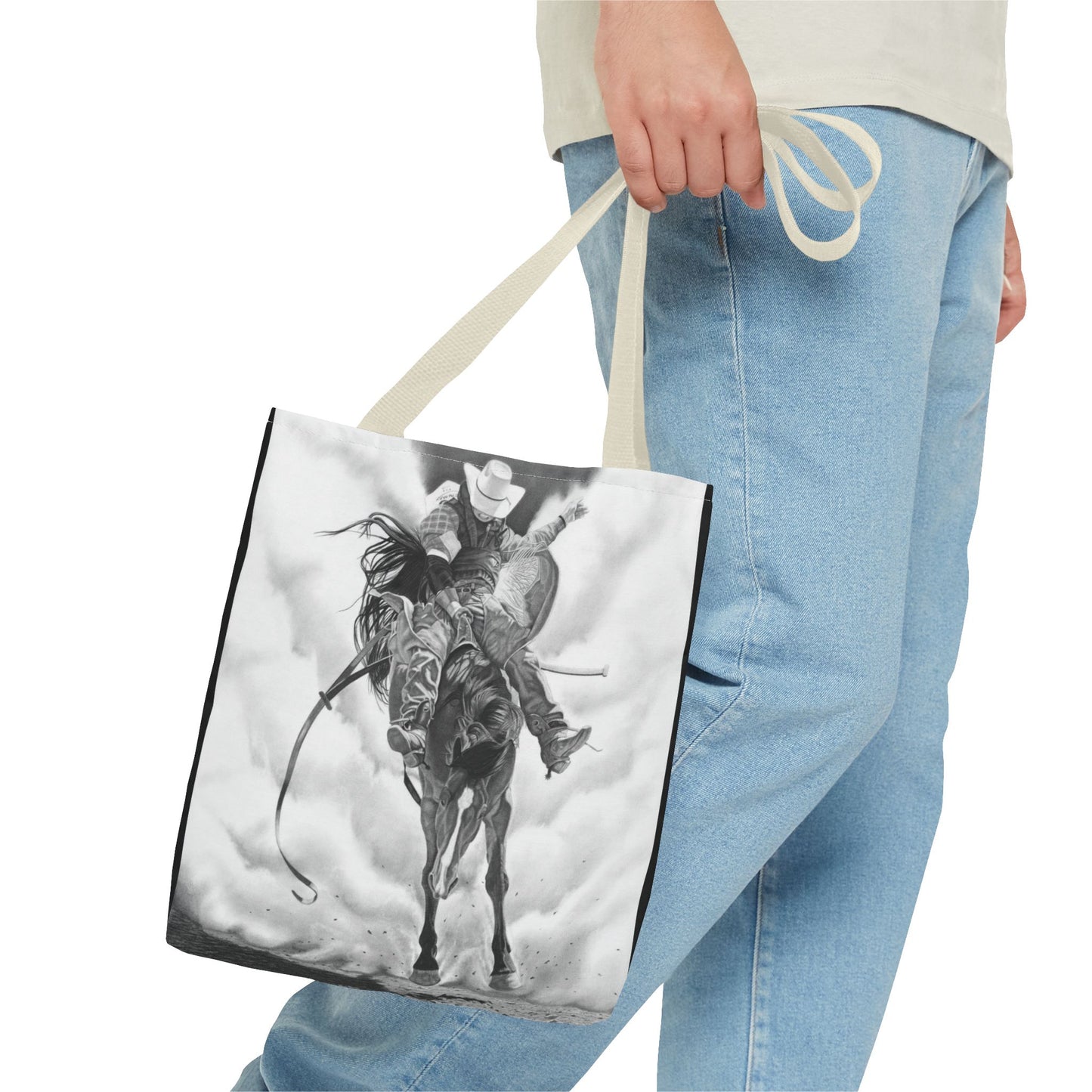 "Storm a Brewing"  Tote Bag, Western Style Shopping Tote, Equestrian Gift, Farmhouse Decor, Horse Lover Accessory