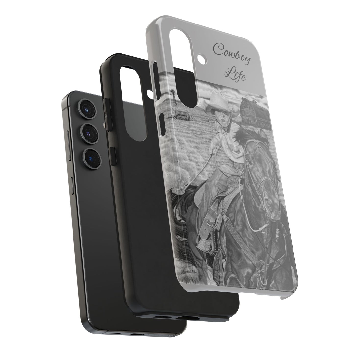 Phone Cases, Cowboy Design, Tough Protection, Gift for Him, Ranch Decor, Durable Style
