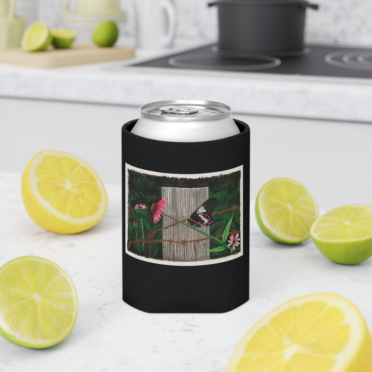Can Cooler, Western Beverage Sleeve, Outdoor Party Gear, Country-Themed Drink Holder, Ideal for BBQs & Tailgates