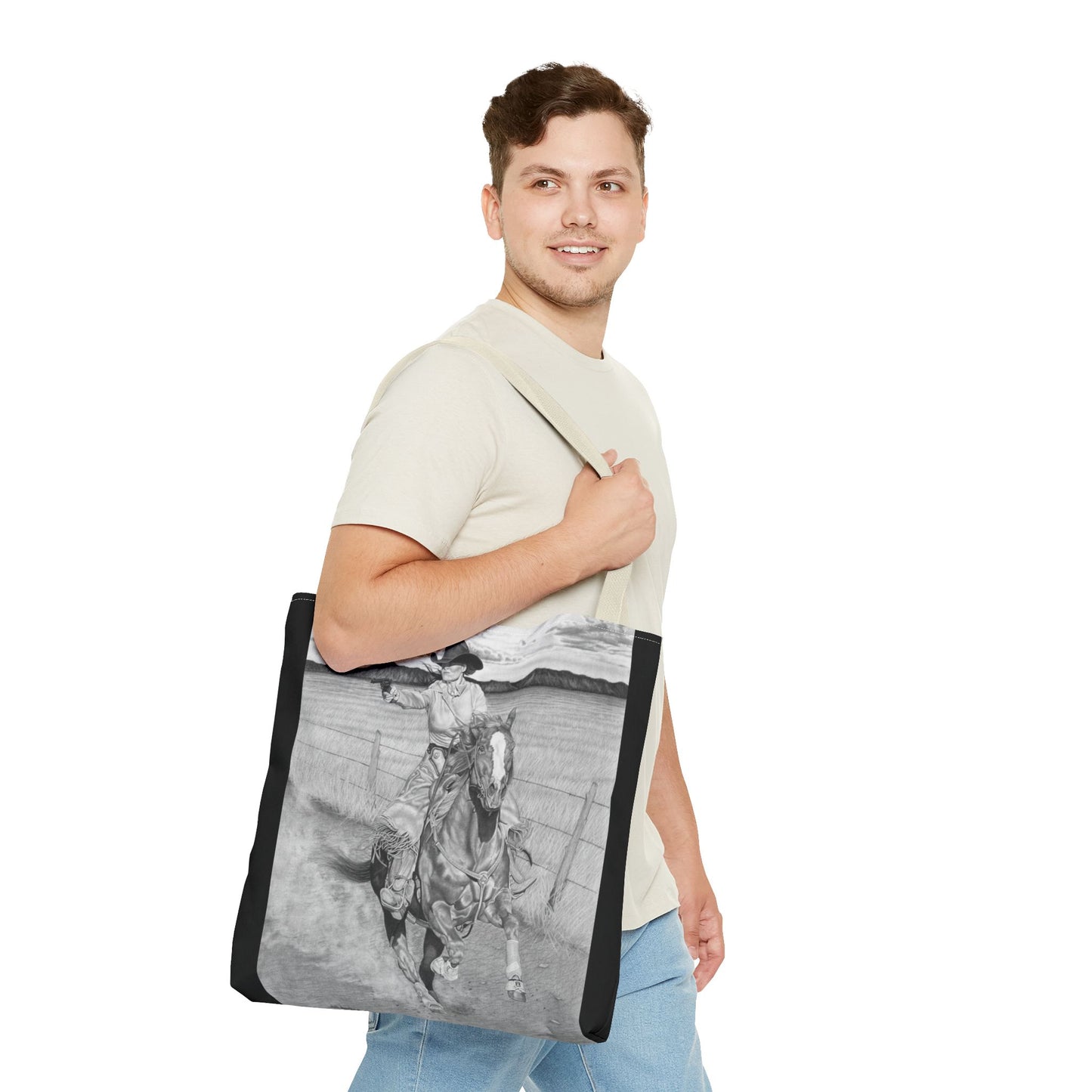 "Dangerous and Beutiful " Western Style Shopping Tote, Equestrian Gift, Farmhouse Decor, Horse Lover Accessory