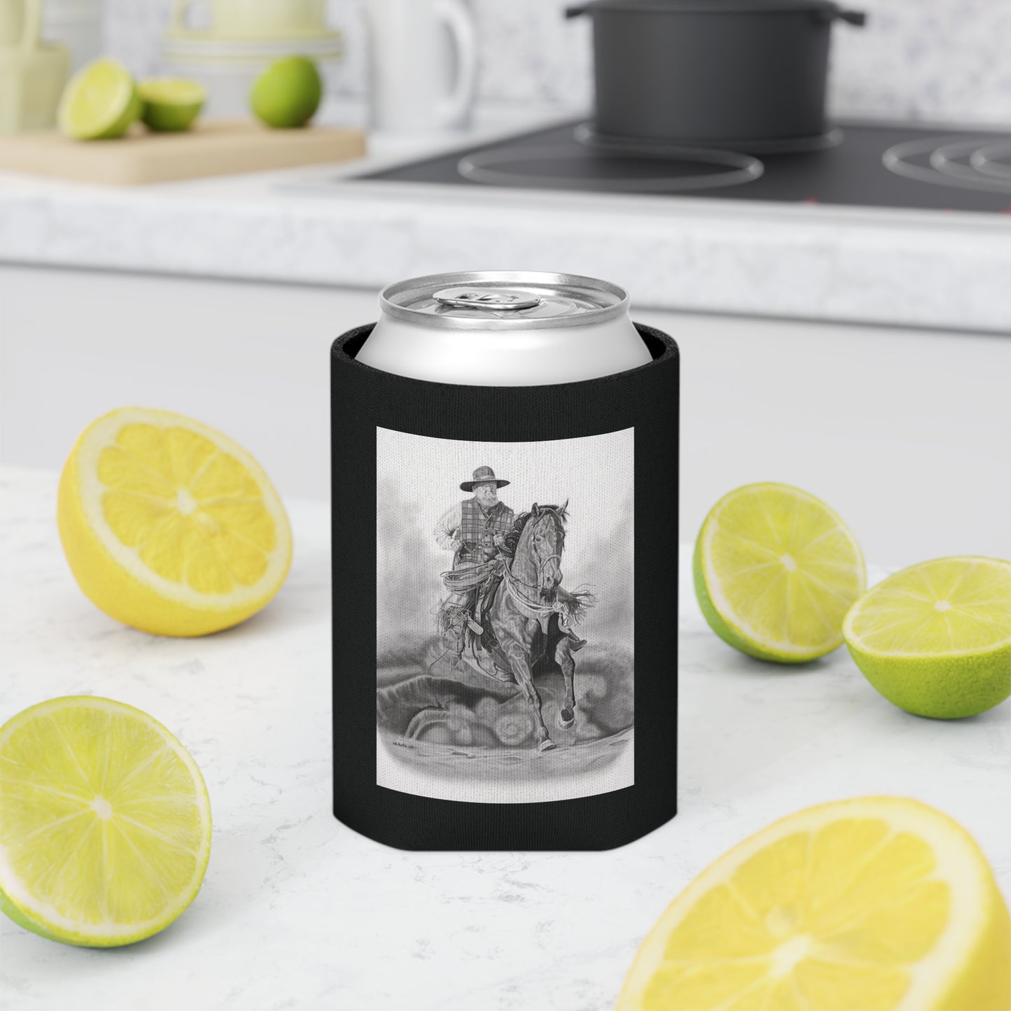 Can Cooler, Western Beverage Sleeve, Outdoor Party Gear, Country-Themed Drink Holder, Ideal for BBQs & Tailgates