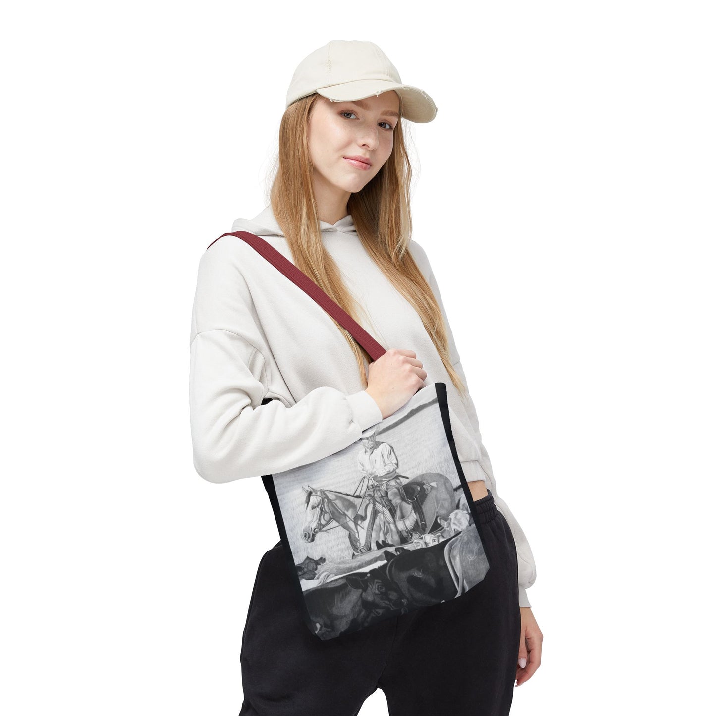 Tote Bag, Western Style Shopping Tote, Equestrian Gift, Farmhouse Decor, Horse Lover Accessory
