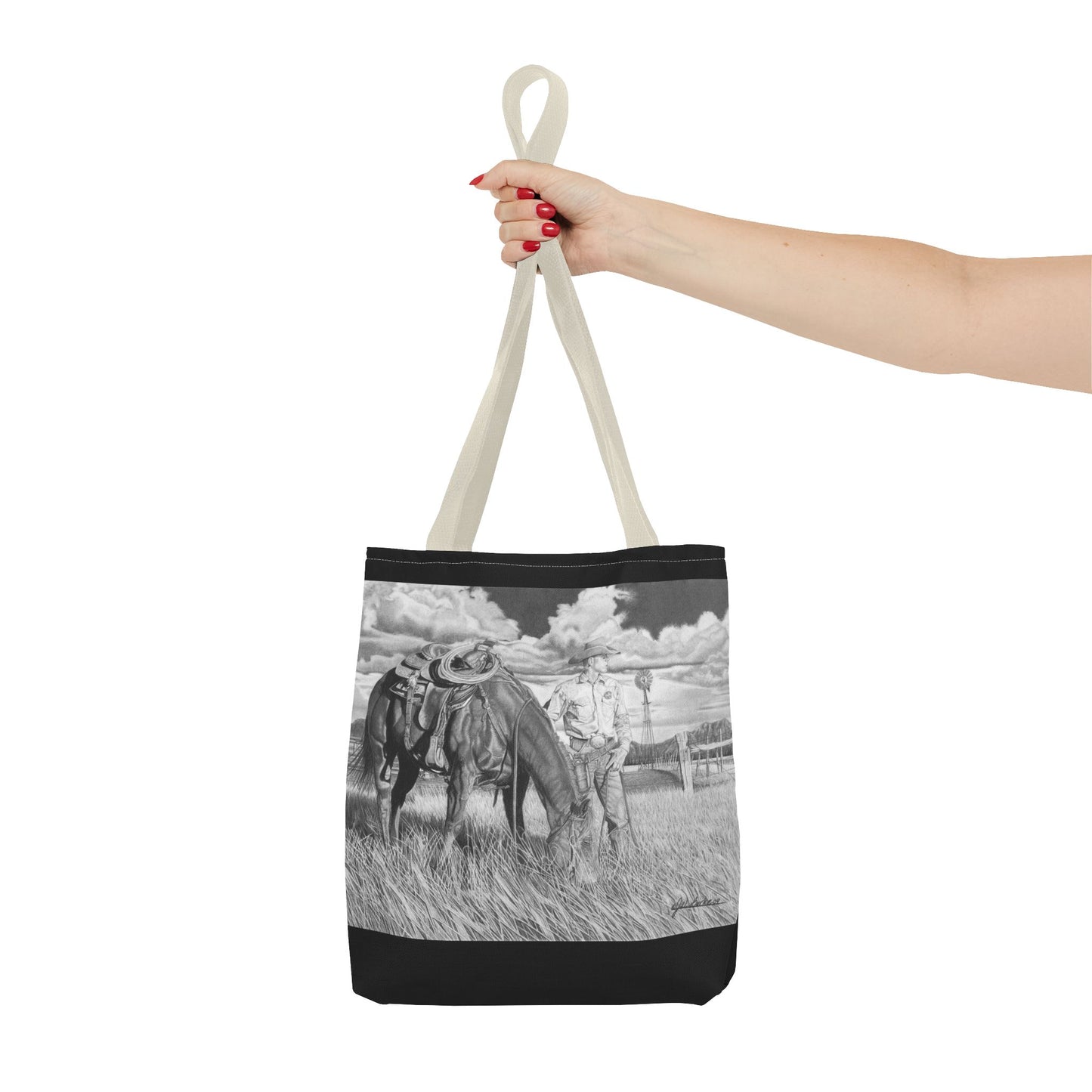 Young Cowboy Dream   Western Art Tote Bag