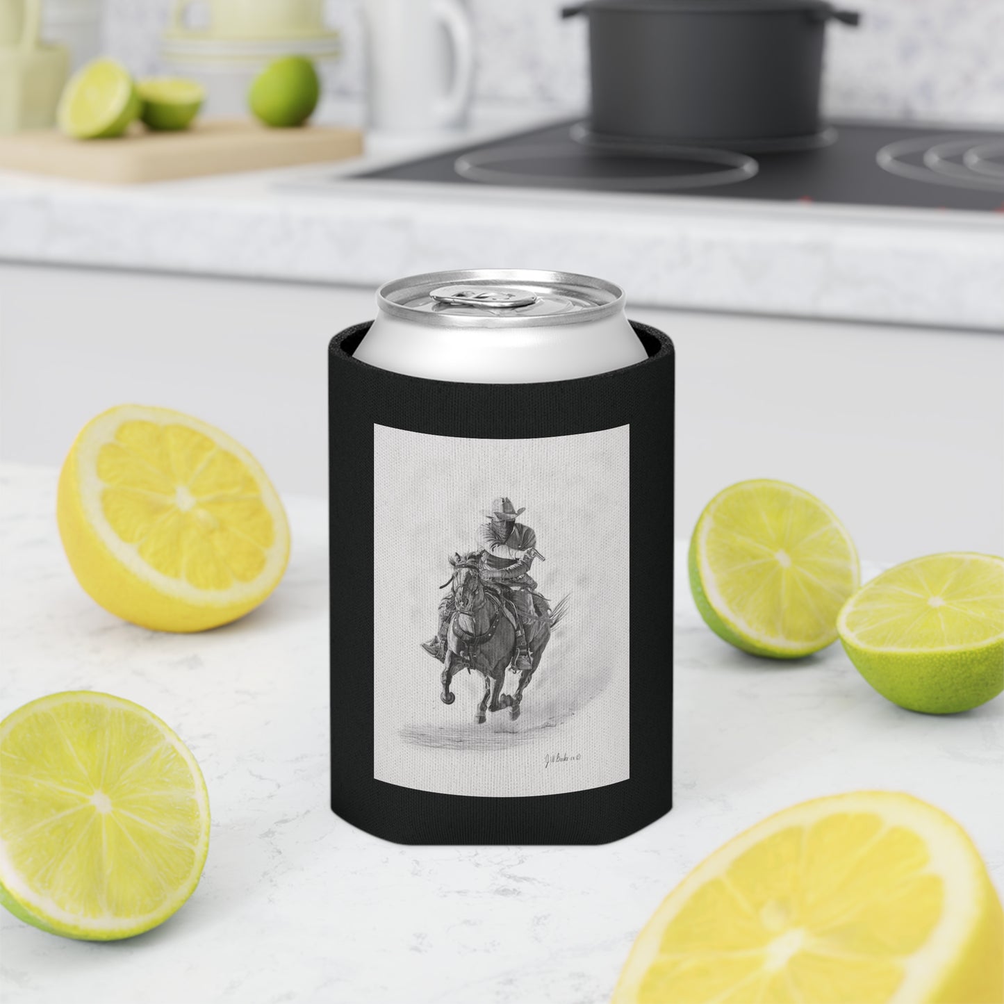 Can Cooler, Western Beverage Sleeve, Outdoor Party Gear, Country-Themed Drink Holder, Ideal for BBQs & Tailgates