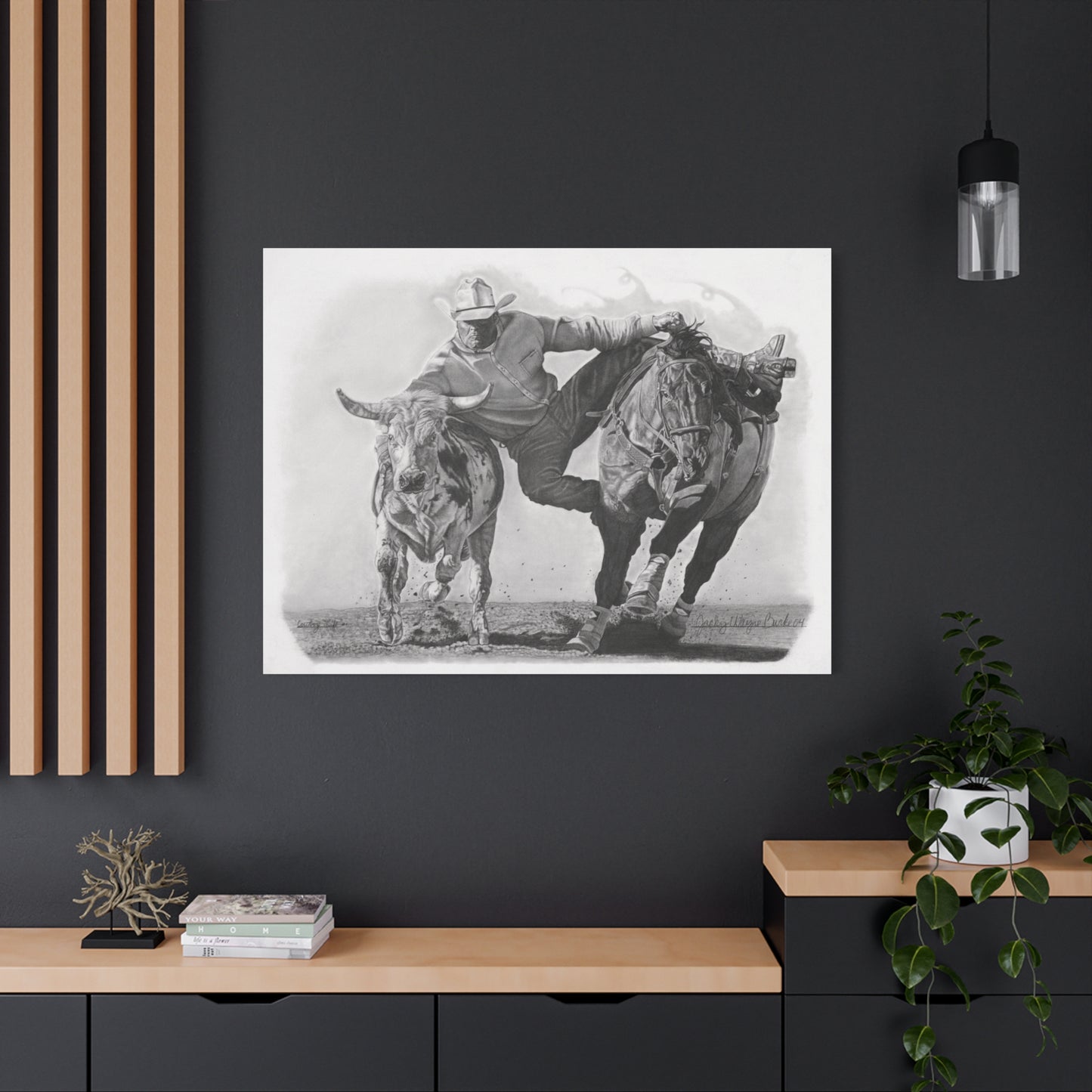 western art on canvas, home decor, farmhouse