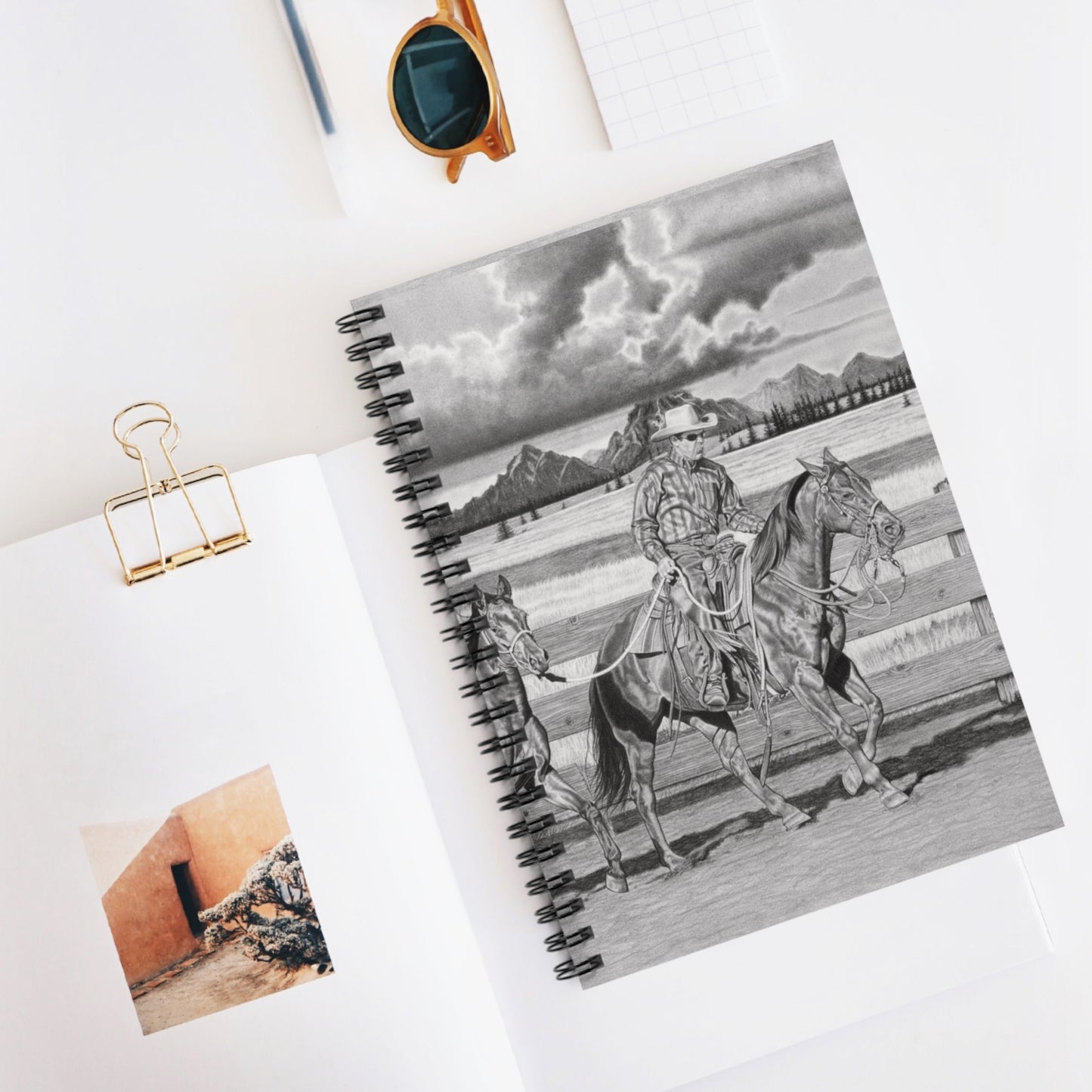 Spiral Notebook, Capturing the Spirit of the West, Journal for Equestrian Lovers, Western Art Gift, Cowpoke Writing Pad