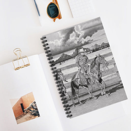 Spiral Notebook, Capturing the Spirit of the West, Journal for Equestrian Lovers, Western Art Gift, Cowpoke Writing Pad