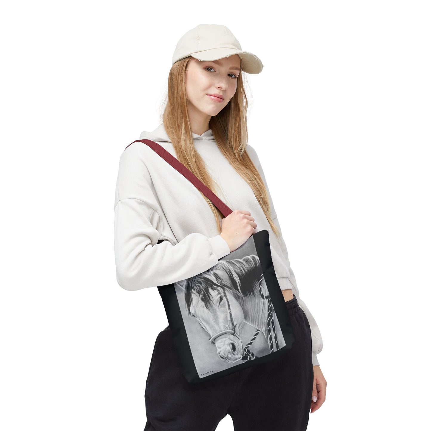 "Watcha lookin At"  Tote Bag, Western Style Shopping Tote, Equestrian Gift, Farmhouse Decor, Horse Lover Accessory