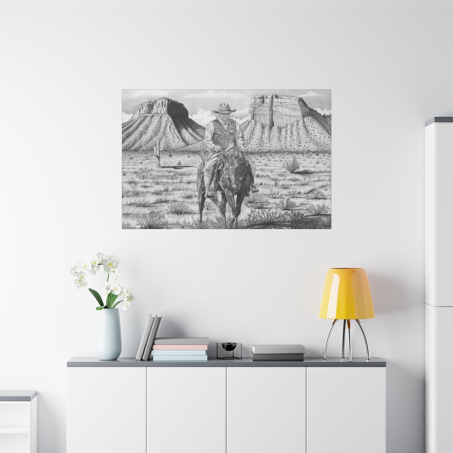 western art on canvas, home decor, farmhouse
