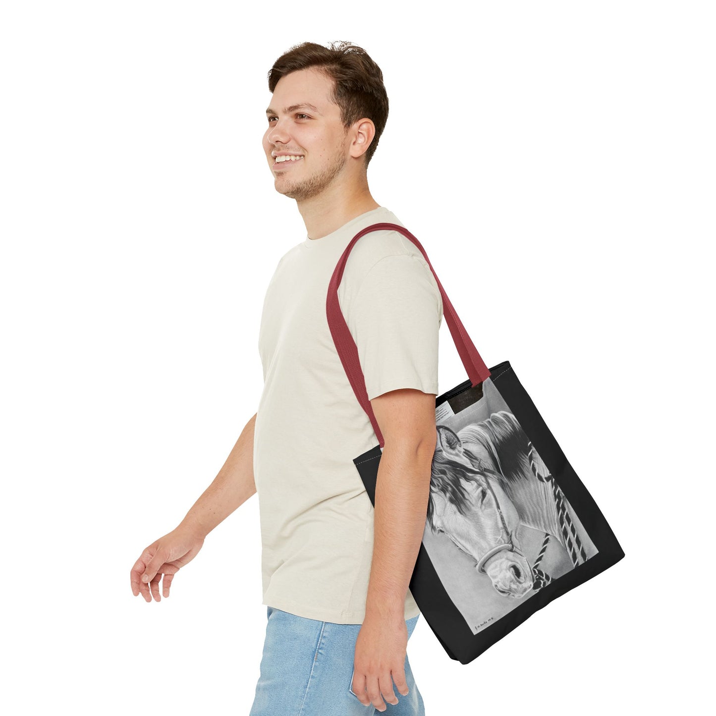 "Watcha lookin At"  Tote Bag, Western Style Shopping Tote, Equestrian Gift, Farmhouse Decor, Horse Lover Accessory