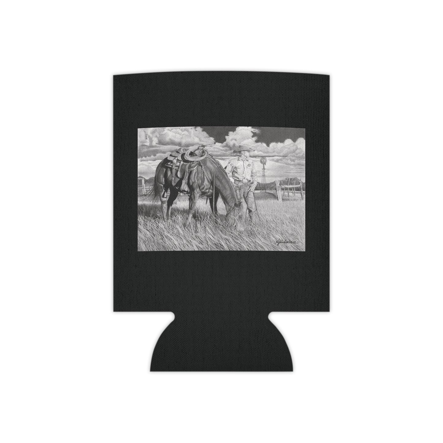 Young Cowboy Dream, Rustic Cowboy Can Cooler, Western Beverage Sleeve, Outdoor Party Gear, Country-Themed Drink Holder, Ideal for BBQs & Tailgates