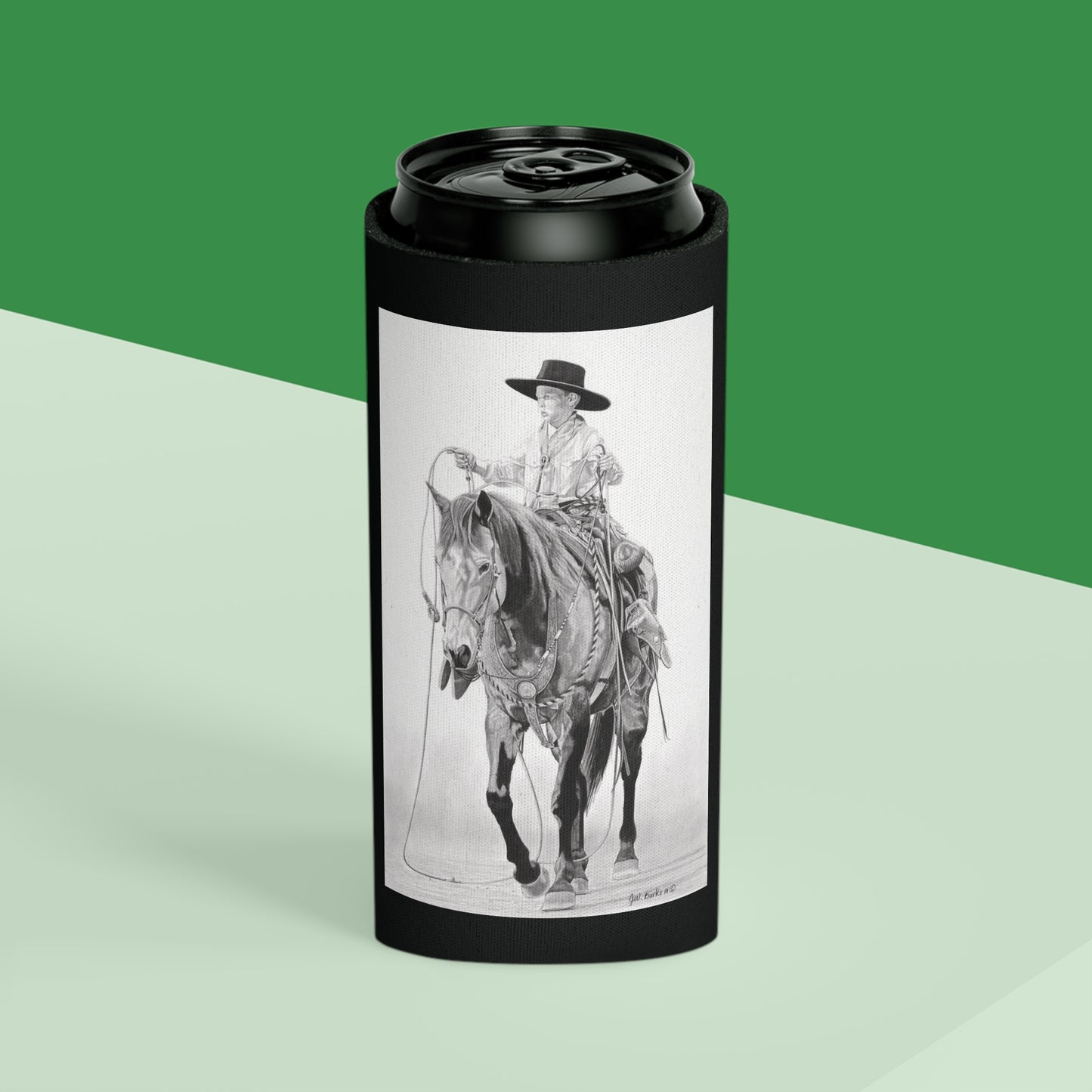 Can Cooler, Western Beverage Sleeve, Outdoor Party Gear, Country-Themed Drink Holder, Ideal for BBQs & Tailgates