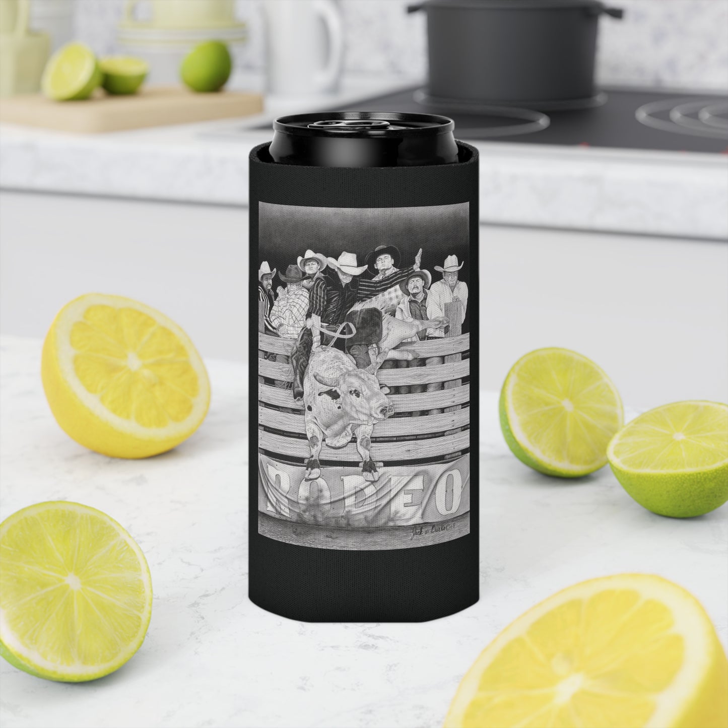 Can Cooler, Western Beverage Sleeve, Outdoor Party Gear, Country-Themed Drink Holder, Ideal for BBQs & Tailgates