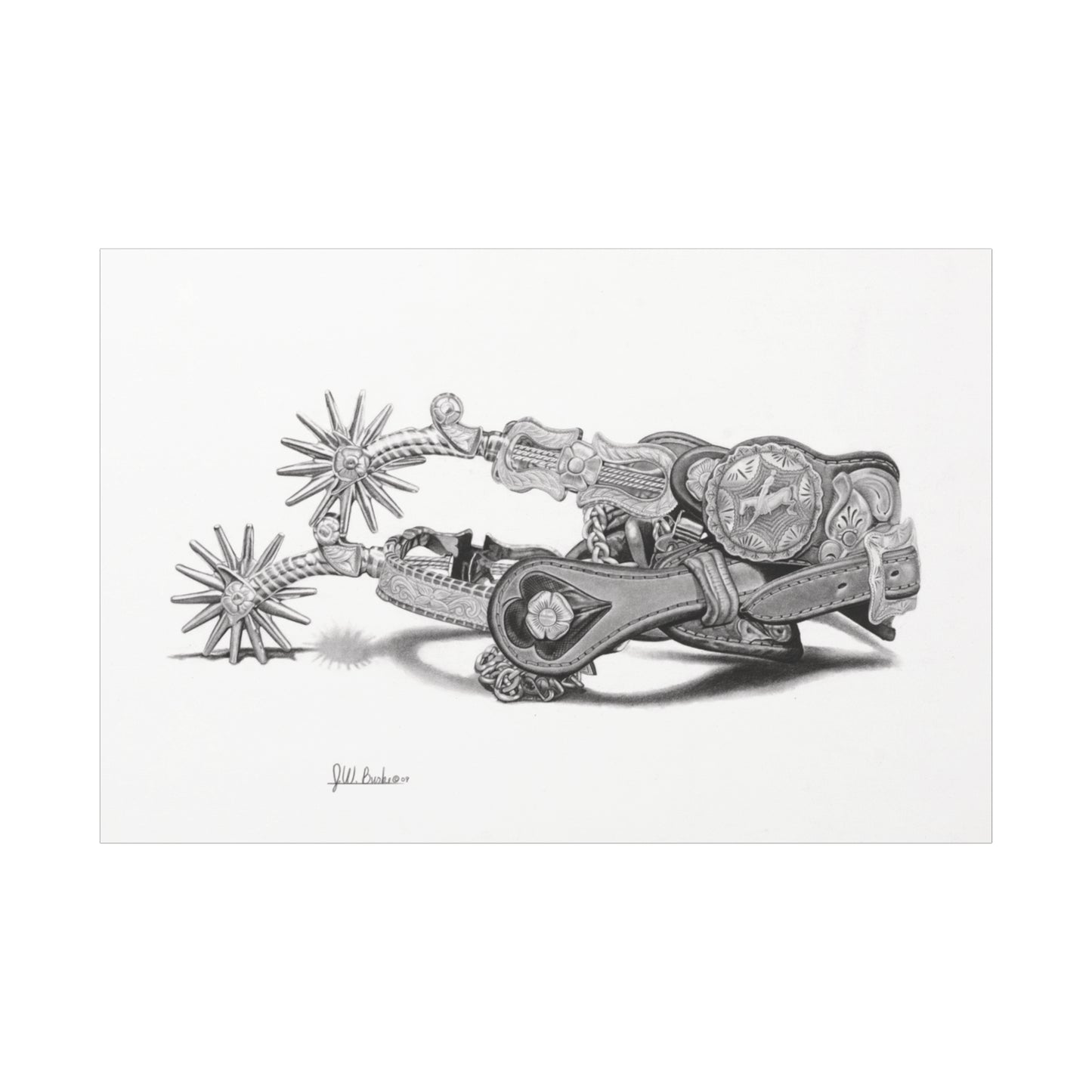 "Spurs " western art on canvas