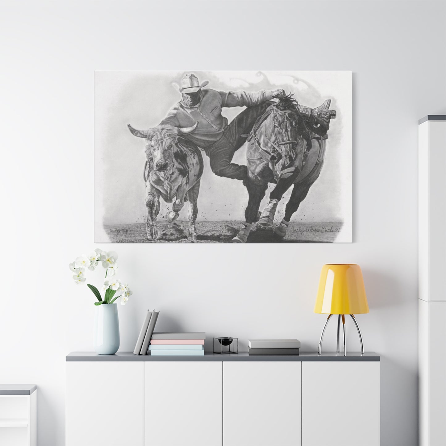 western art on canvas, home decor, farmhouse