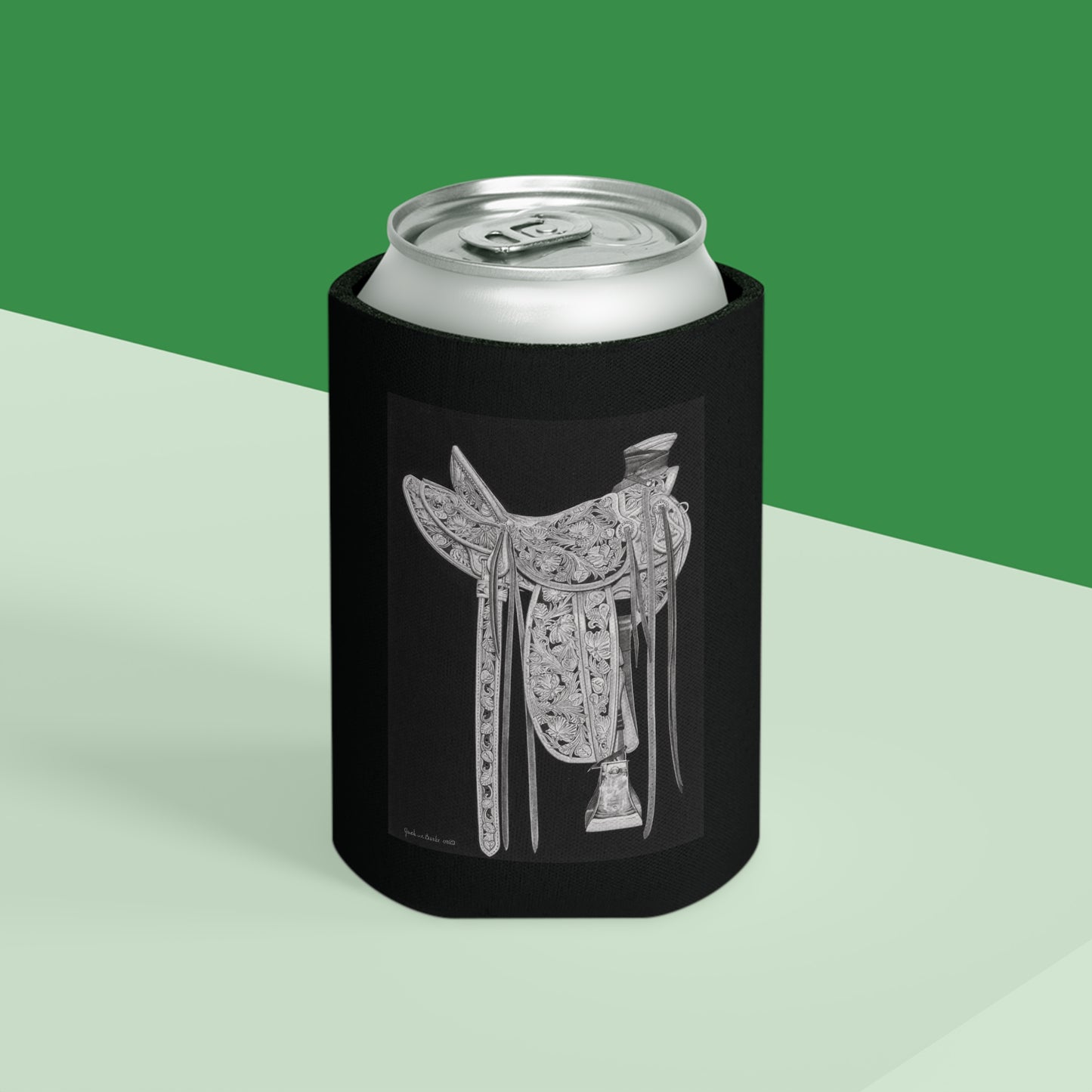 Can Cooler, Western Beverage Sleeve, Outdoor Party Gear, Country-Themed Drink Holder, Ideal for BBQs & Tailgates