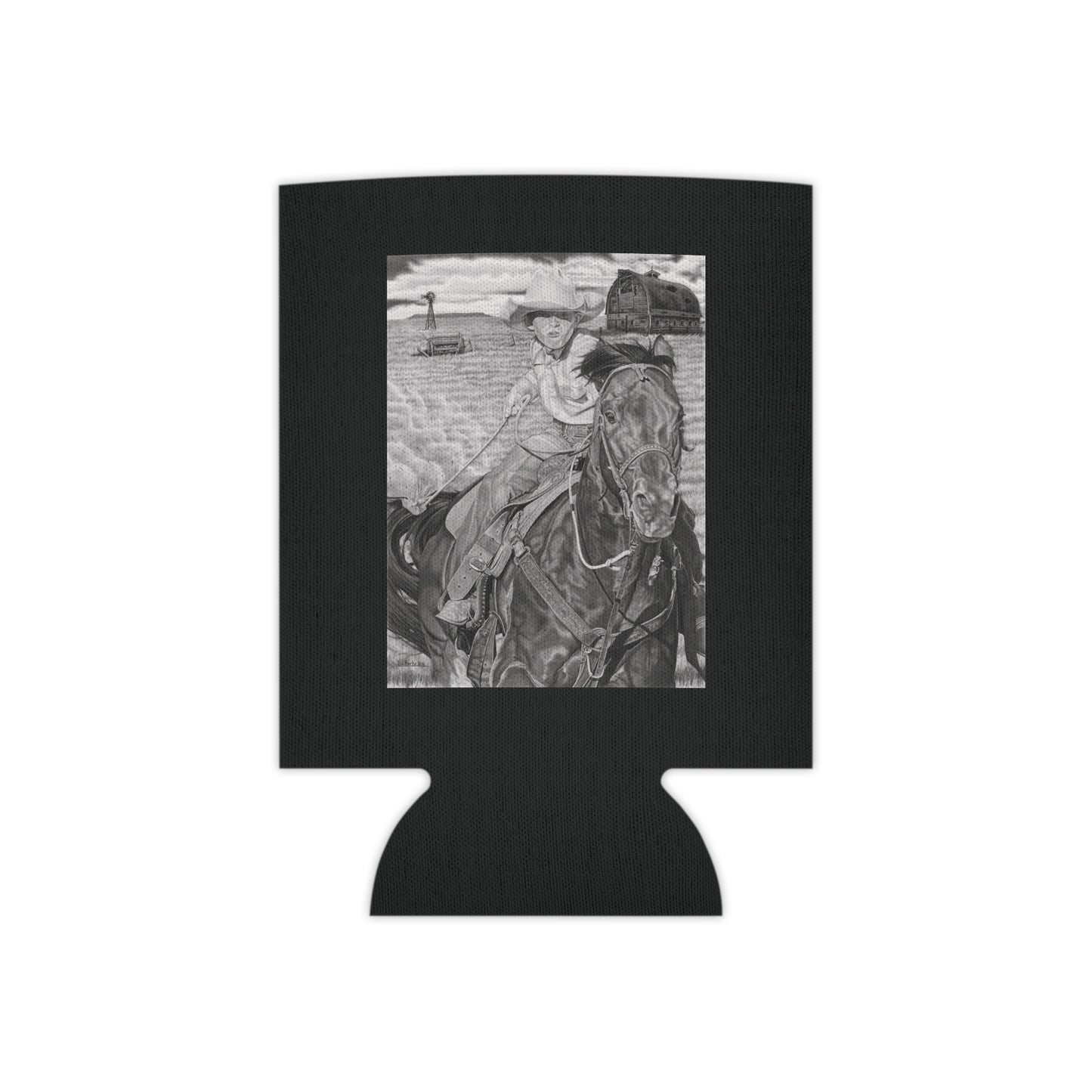 Can Cooler, Western Beverage Sleeve, Outdoor Party Gear, Country-Themed Drink Holder, Ideal for BBQs & Tailgates