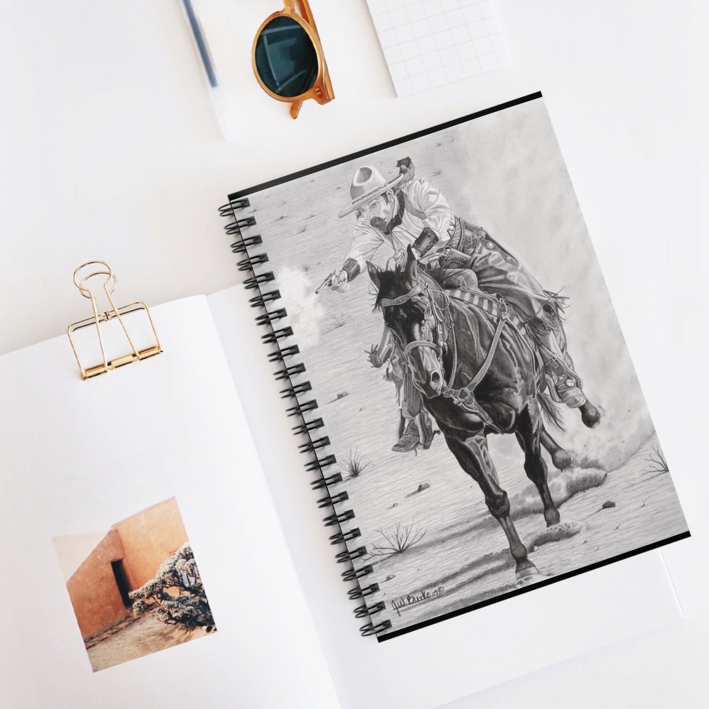 Spiral Notebook, Capturing the Spirit of the West, Journal for Equestrian Lovers, Western Art Gift, Cowpoke Writing Pad