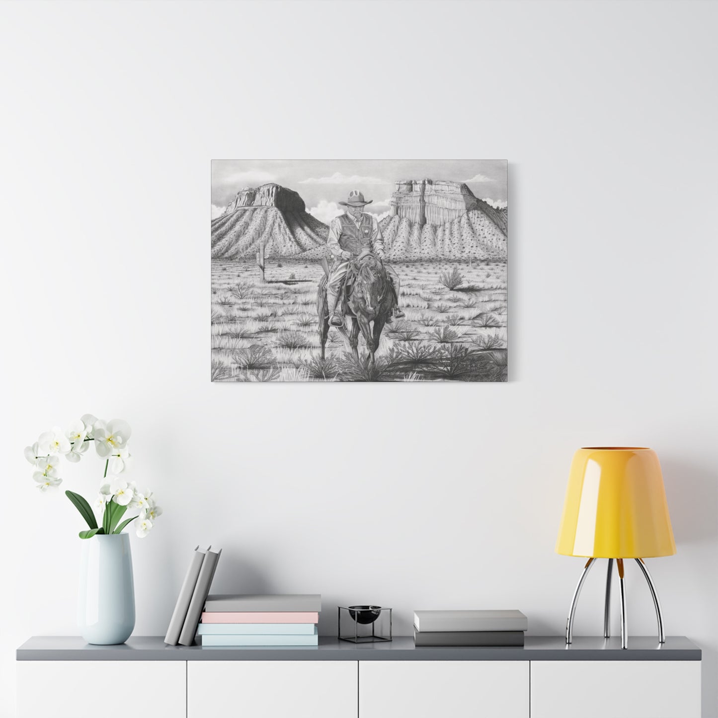 western art on canvas, home decor, farmhouse