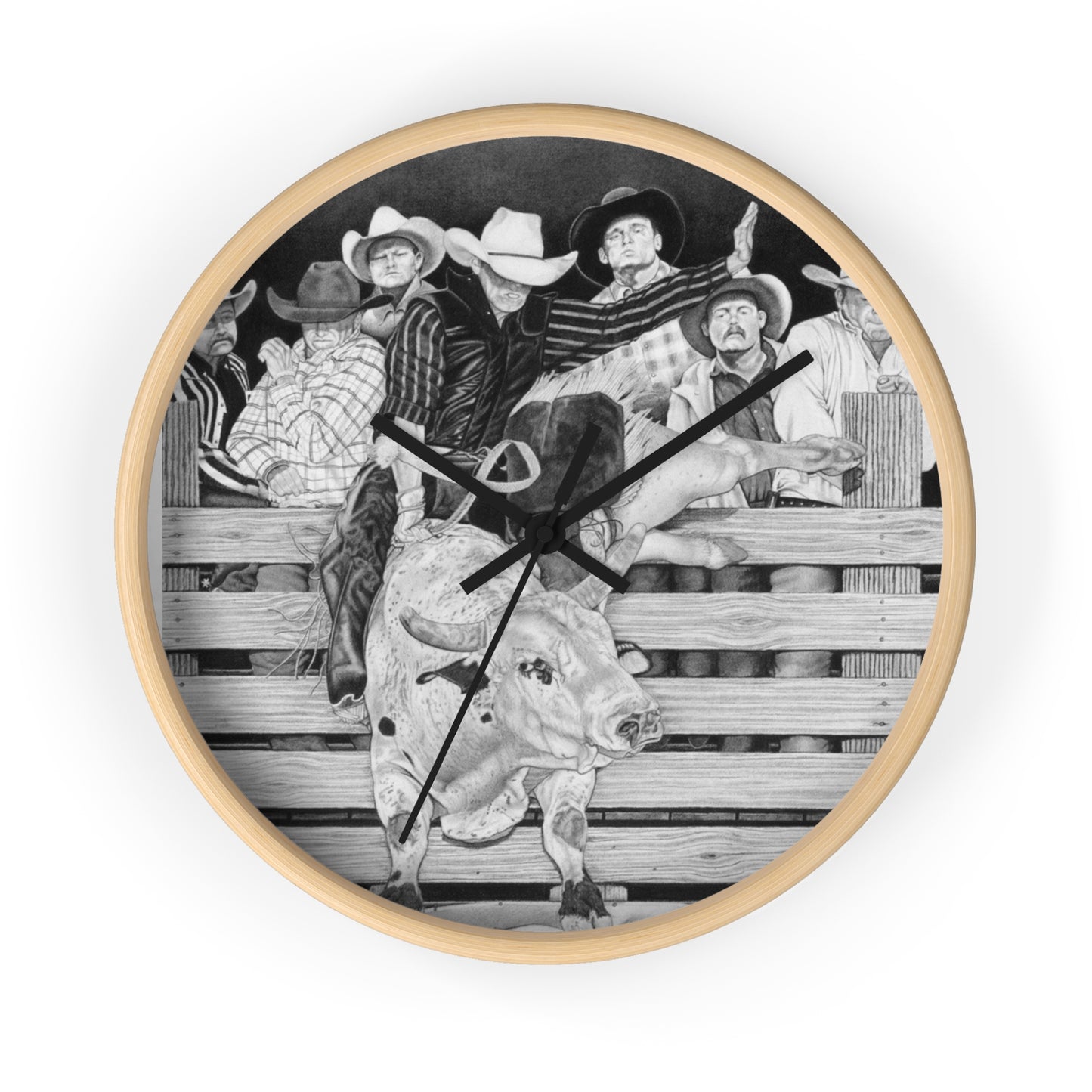 Wall Clock, Vintage Farmhouse Decor, Western Theme Timepiece, Country Home Accent, Horse Lover Gift, Unique Wall Art