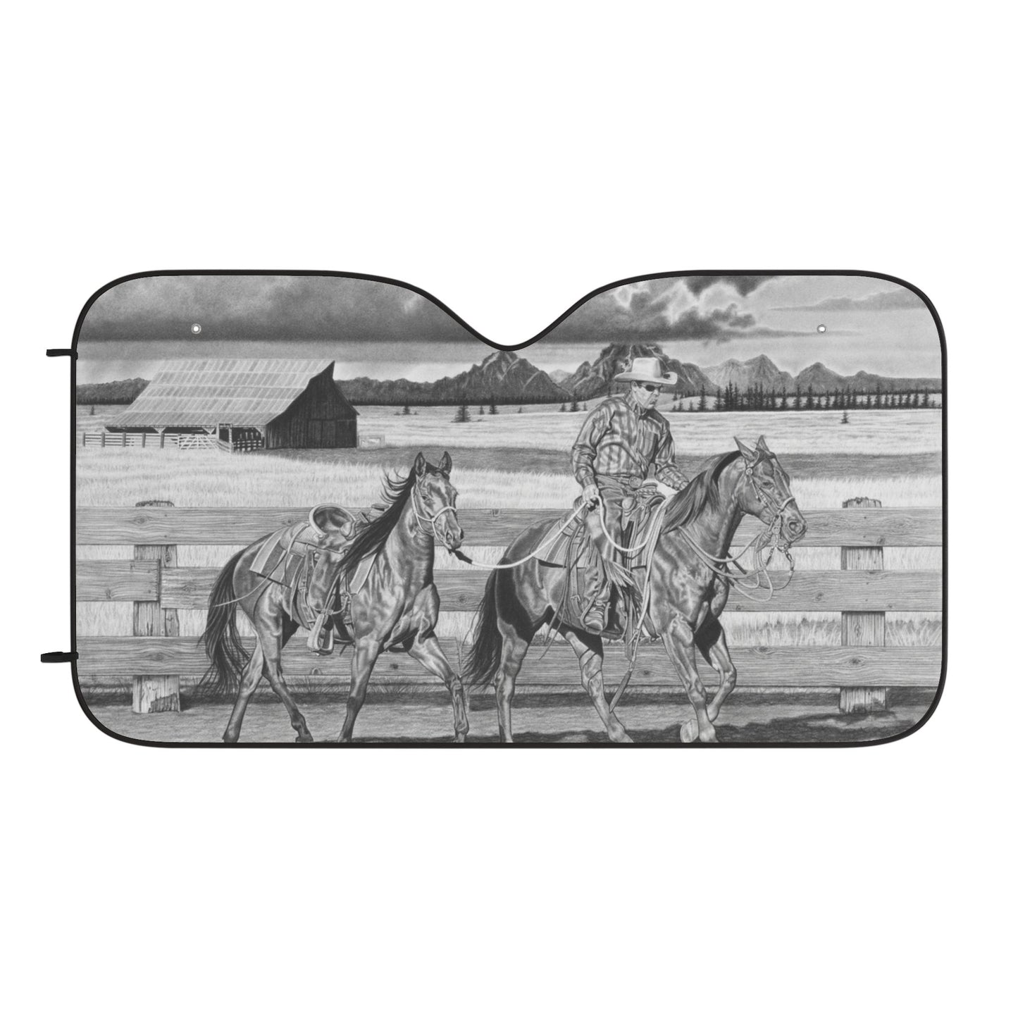 The Gift name storm Car Sun Shade — Western Horse Windshield Protector