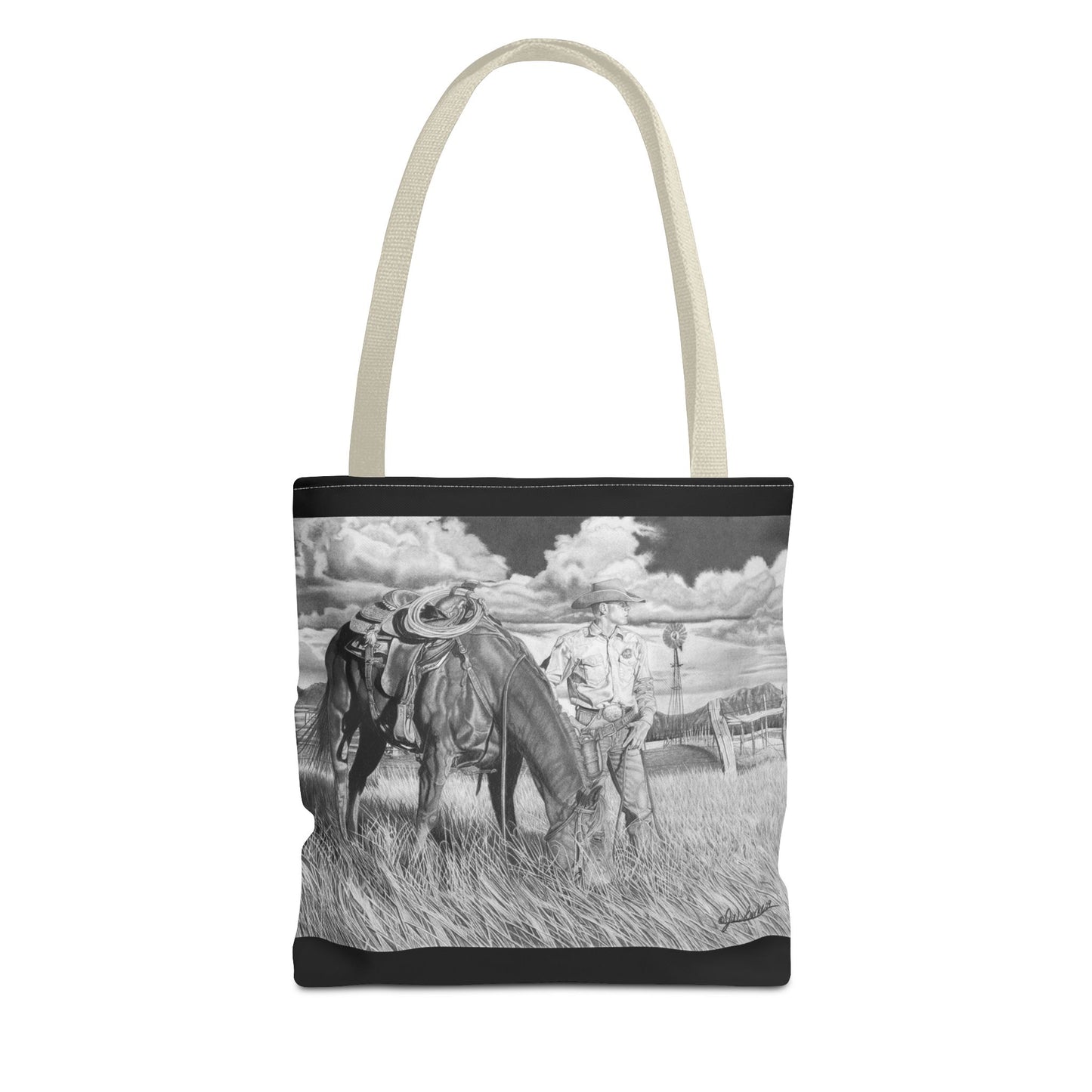 Young Cowboy Dream   Western Art Tote Bag