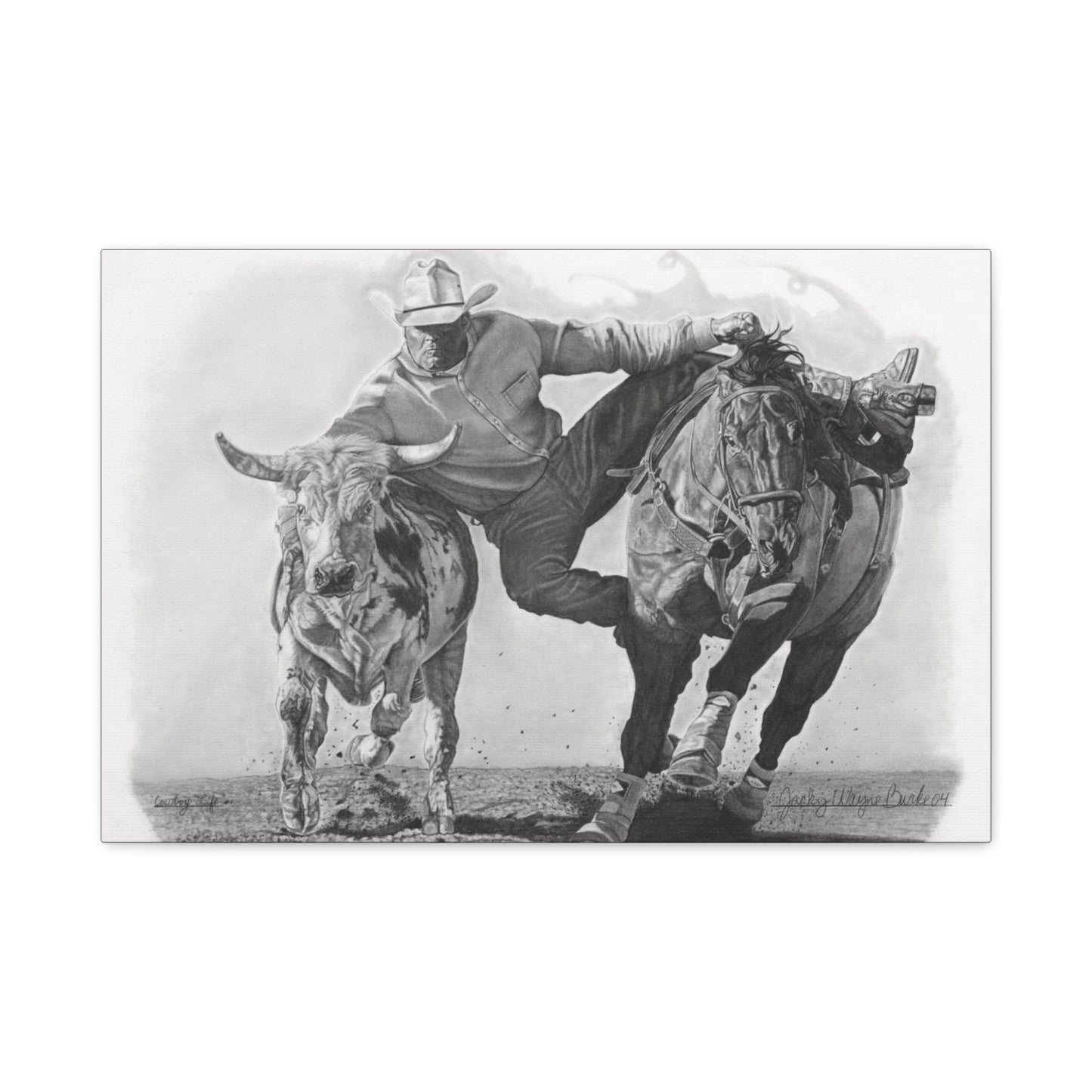 "Cowboy Life # 1 " western art on canvas.