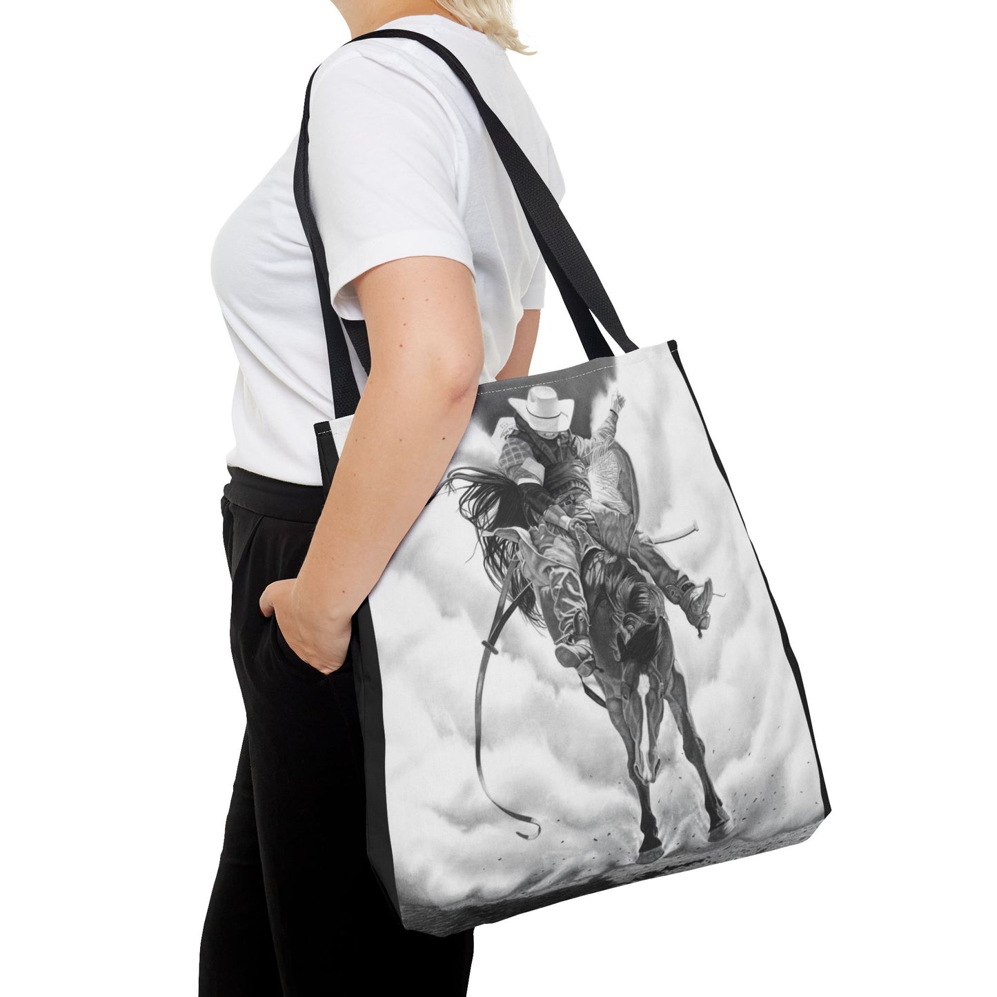 "Storm a Brewing"  Tote Bag, Western Style Shopping Tote, Equestrian Gift, Farmhouse Decor, Horse Lover Accessory