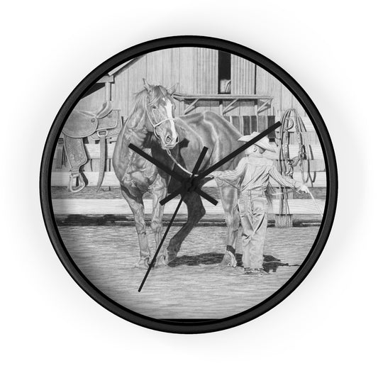 Tall Task for a Little Cowboy ,Cowboy Wall Clock - Vintage Farmhouse Decor, Western Theme Timepiece, Country Home Accent, Horse Lover Gift, Unique Wall Art