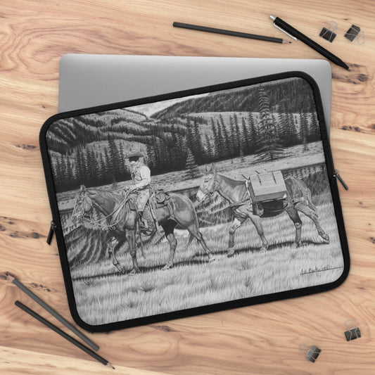 Laptop Sleeve, Western Cowpoke Case, Unique Gift for Ranch Lovers, Rodeo Accessories, Durable Tech Cover