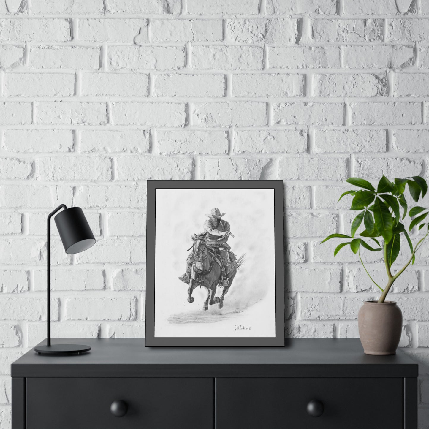 Art Print, Framed Paper Poster, Equestrian Decor, Rustic Wall Art, Gift for Horse Lovers, Country Home Decor