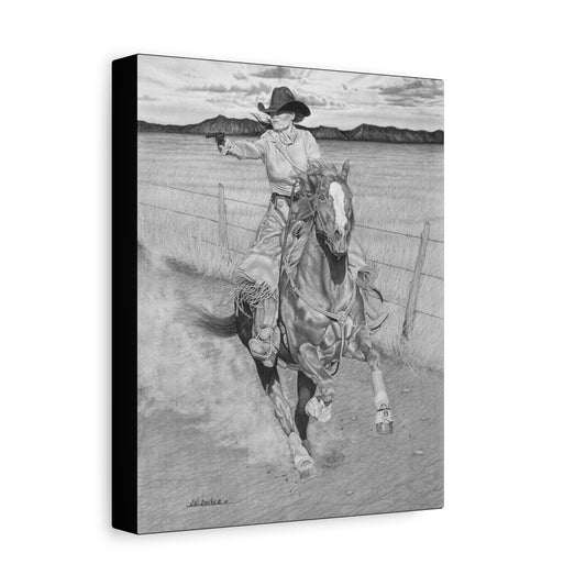 "Dangerouse and Beautiful"  western art on canvas