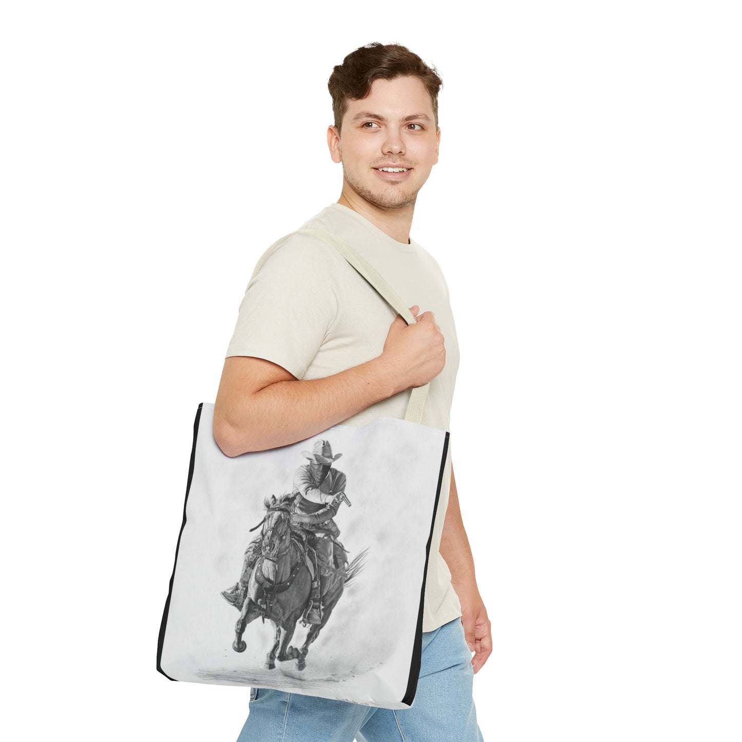 Tote Bag, Western Style Shopping Tote, Equestrian Gift, Farmhouse Decor, Horse Lover Accessory
