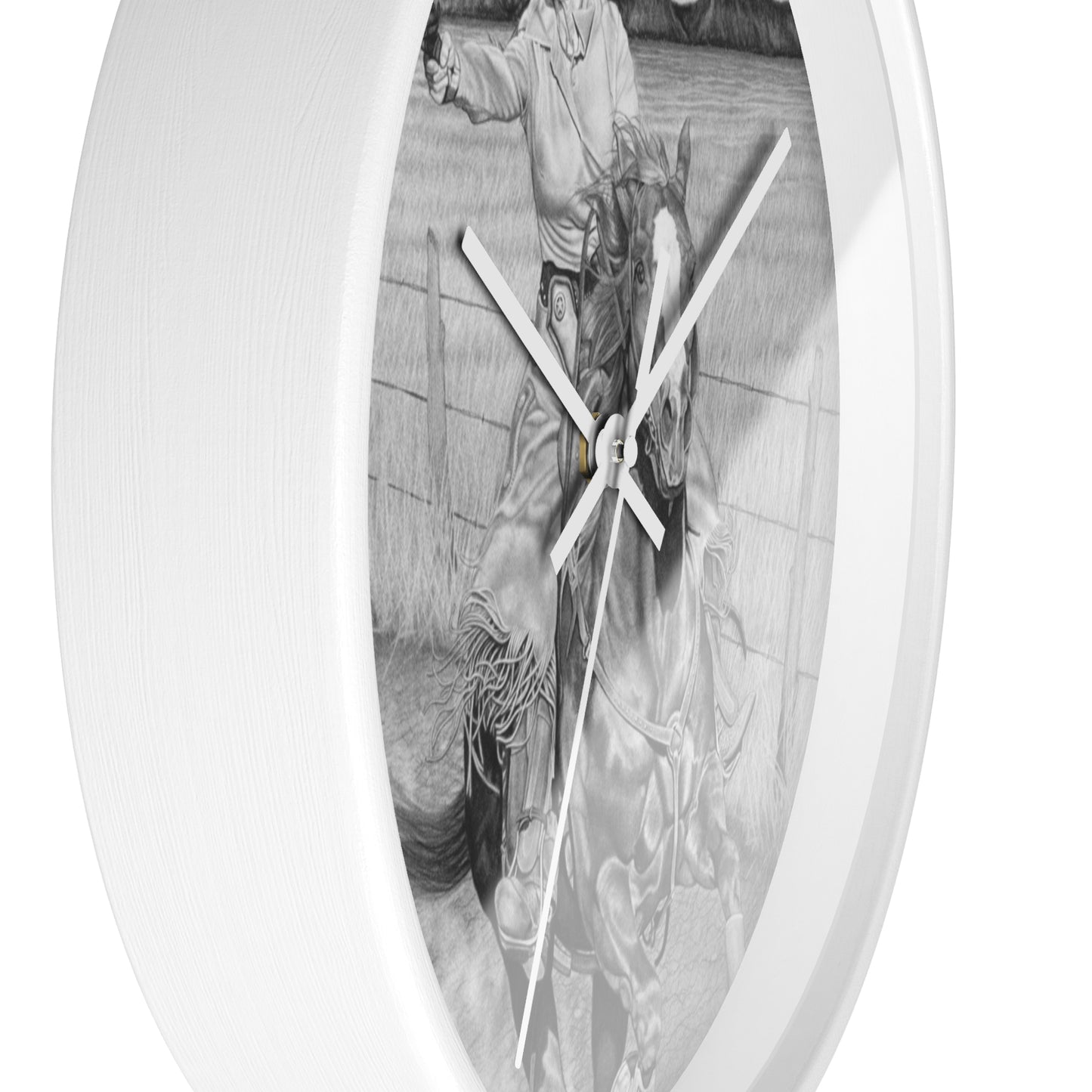 Wall Clock - Vintage Farmhouse Decor, Western Theme Timepiece, Country Home Accent, Horse Lover Gift, Unique Wall Art